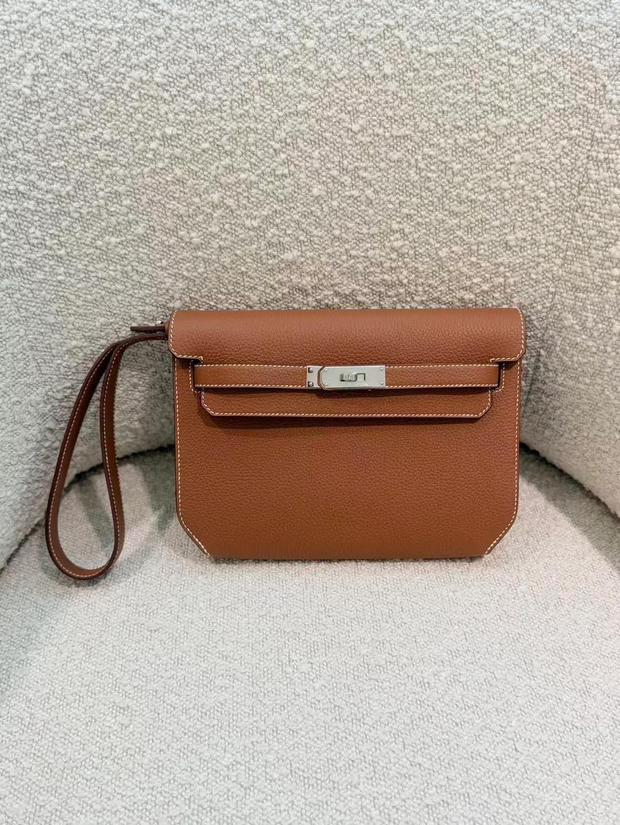 Brand New ( Rank N ) HERMÈS Kelly depeches 25 Gold (37) Togo Palladium hardware K (2025) - 4