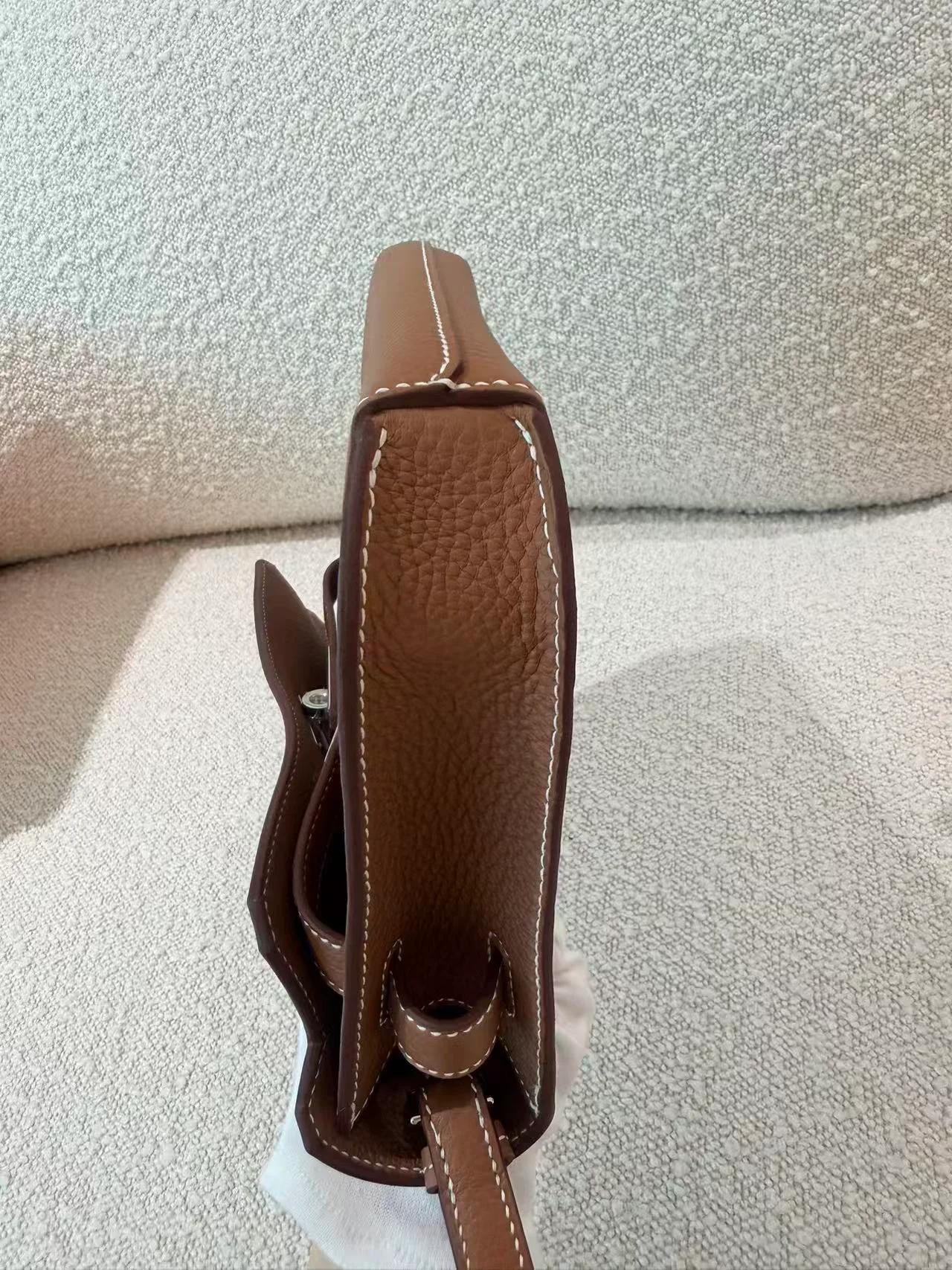 Brand New ( Rank N ) HERMÈS Kelly depeches 25 Gold (37) Togo Palladium hardware K (2025) - 12