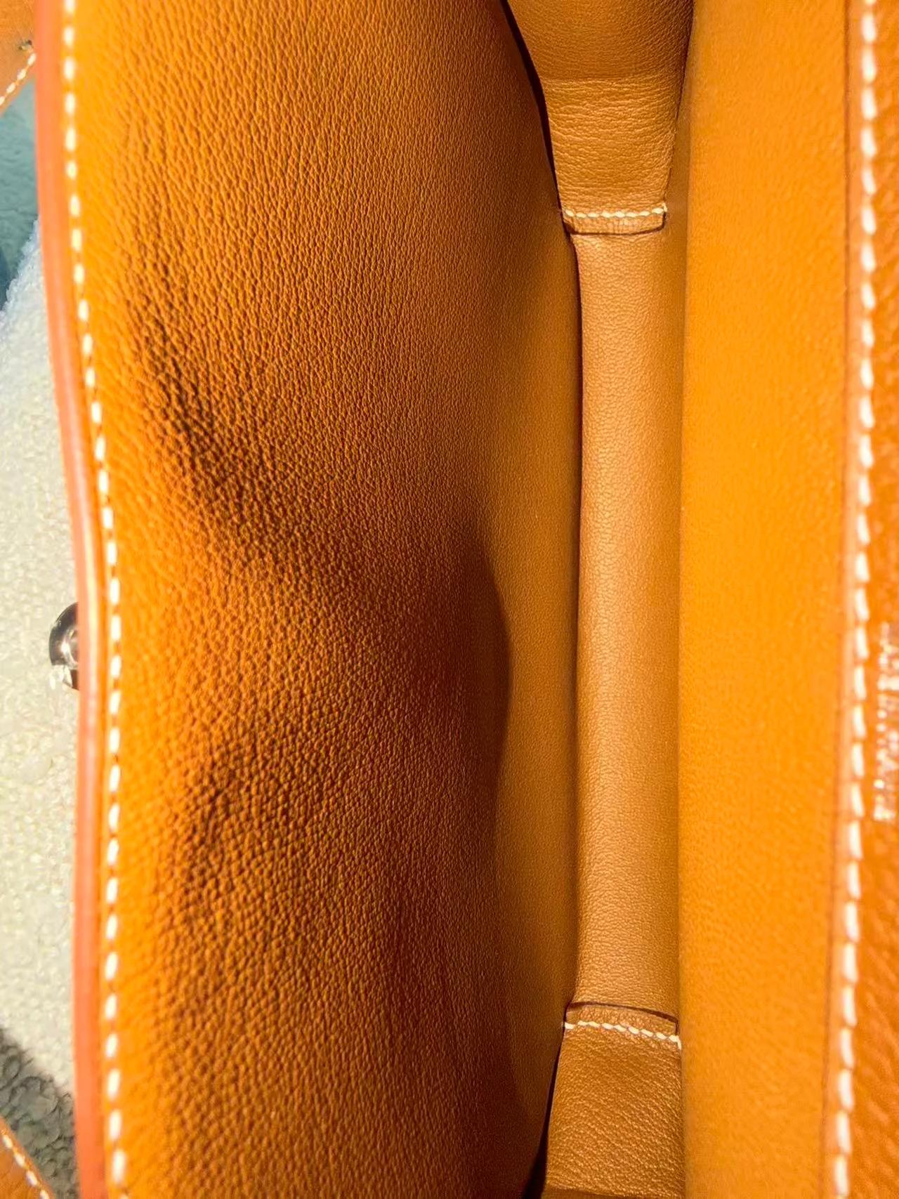 Brand New ( Rank N ) HERMÈS Kelly depeches 25 Gold (37) Togo Palladium hardware K (2025) - 22