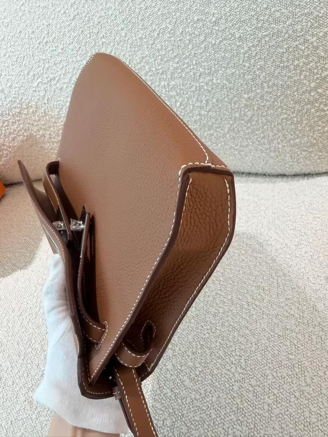 Brand New ( Rank N ) HERMÈS Kelly depeches 25 Gold (37) Togo Palladium hardware K (2025) - 13