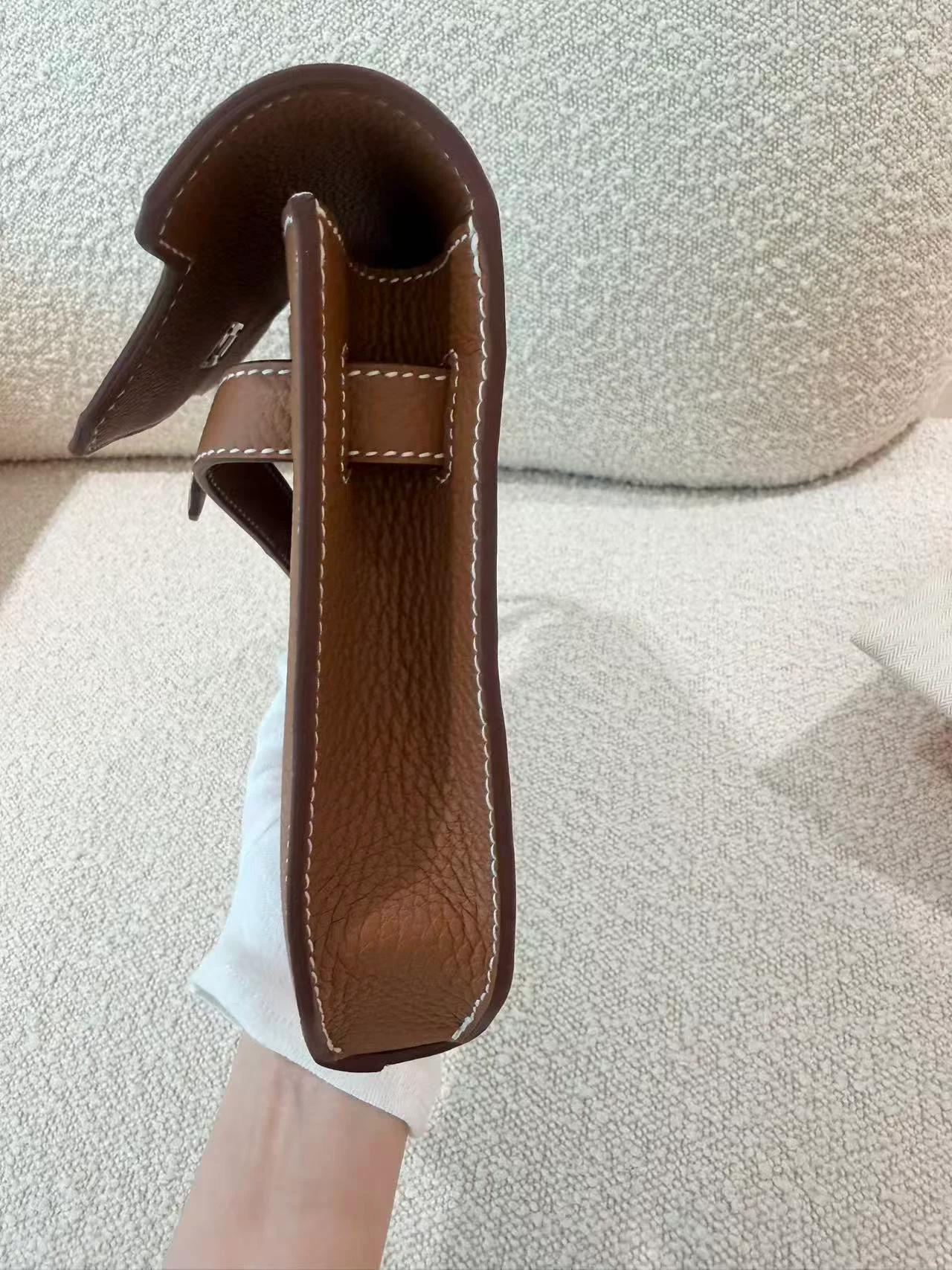 Brand New ( Rank N ) HERMÈS Kelly depeches 25 Gold (37) Togo Palladium hardware K (2025) - 10