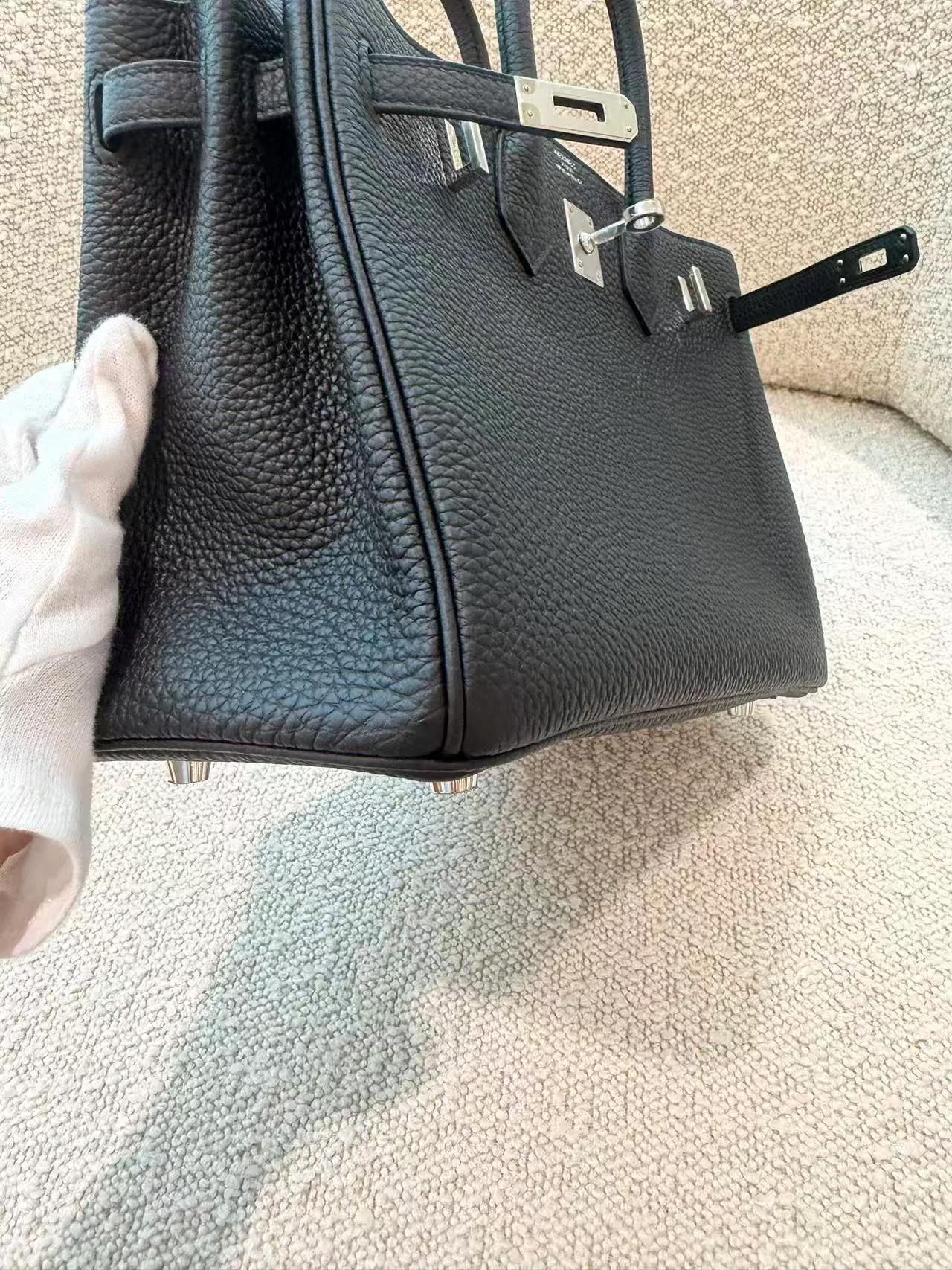 Brand New ( Rank N ) HERMÈS Birkin 25 Noir (89) Togo Palladium hardware G (2026) - 11