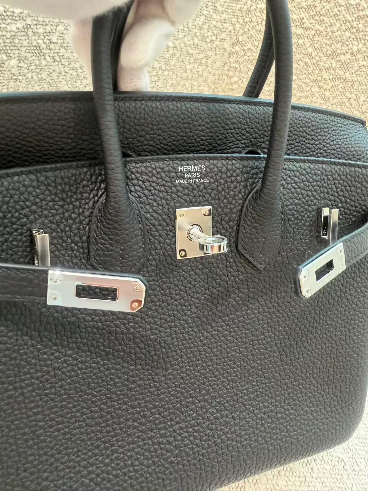 Brand New ( Rank N ) HERMÈS Birkin 25 Noir (89) Togo Palladium hardware G (2026) - 21
