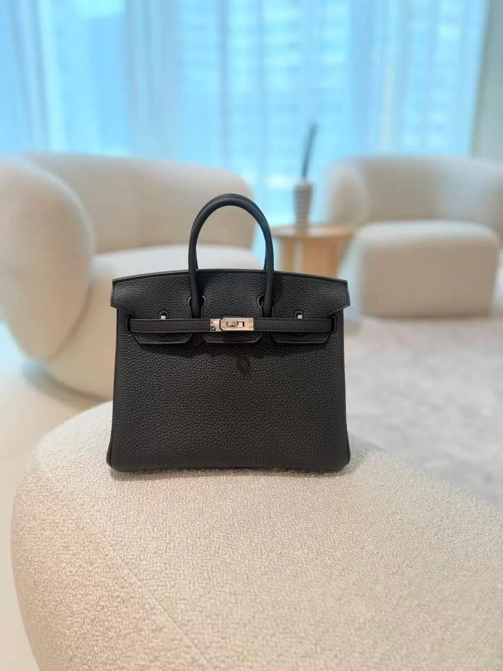 Brand New ( Rank N ) HERMÈS Birkin 25 Noir (89) Togo Palladium hardware G (2026) - 4