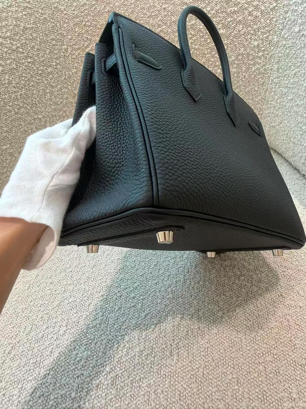Brand New ( Rank N ) HERMÈS Birkin 25 Noir (89) Togo Palladium hardware G (2026) - 9