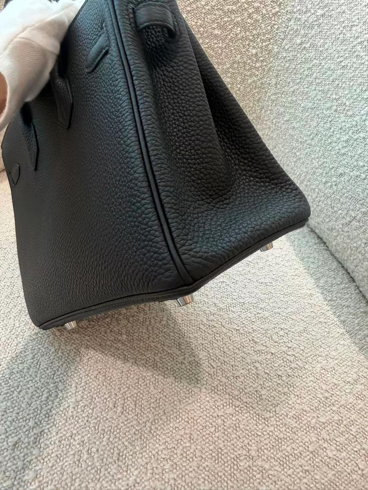 Brand New ( Rank N ) HERMÈS Birkin 25 Noir (89) Togo Palladium hardware G (2026) - 10