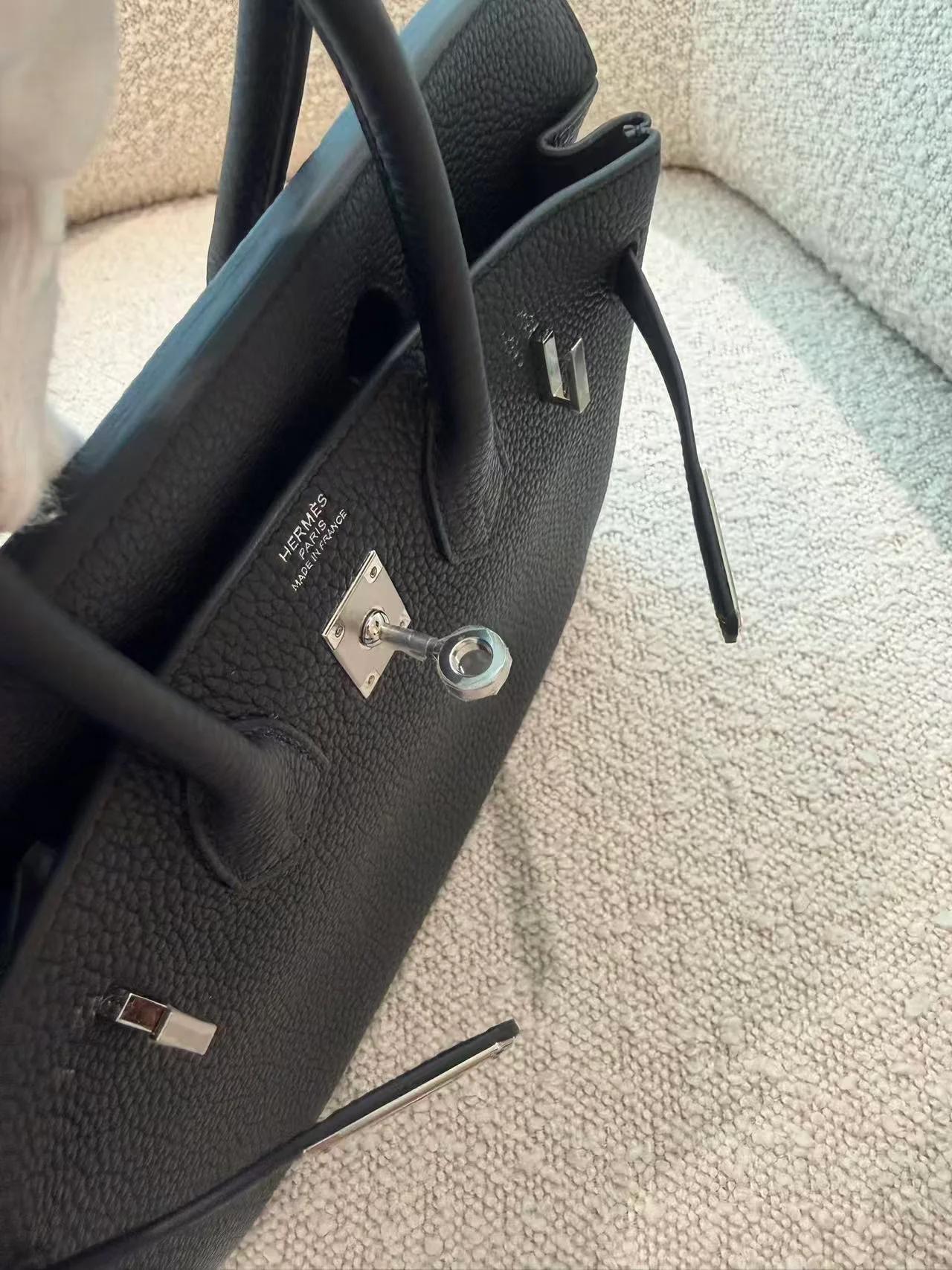 Brand New ( Rank N ) HERMÈS Birkin 25 Noir (89) Togo Palladium hardware G (2026) - 22