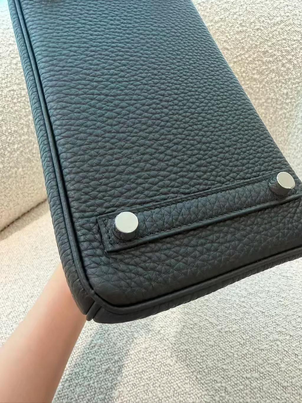 Brand New ( Rank N ) HERMÈS Birkin 25 Noir (89) Togo Palladium hardware G (2026) - 12