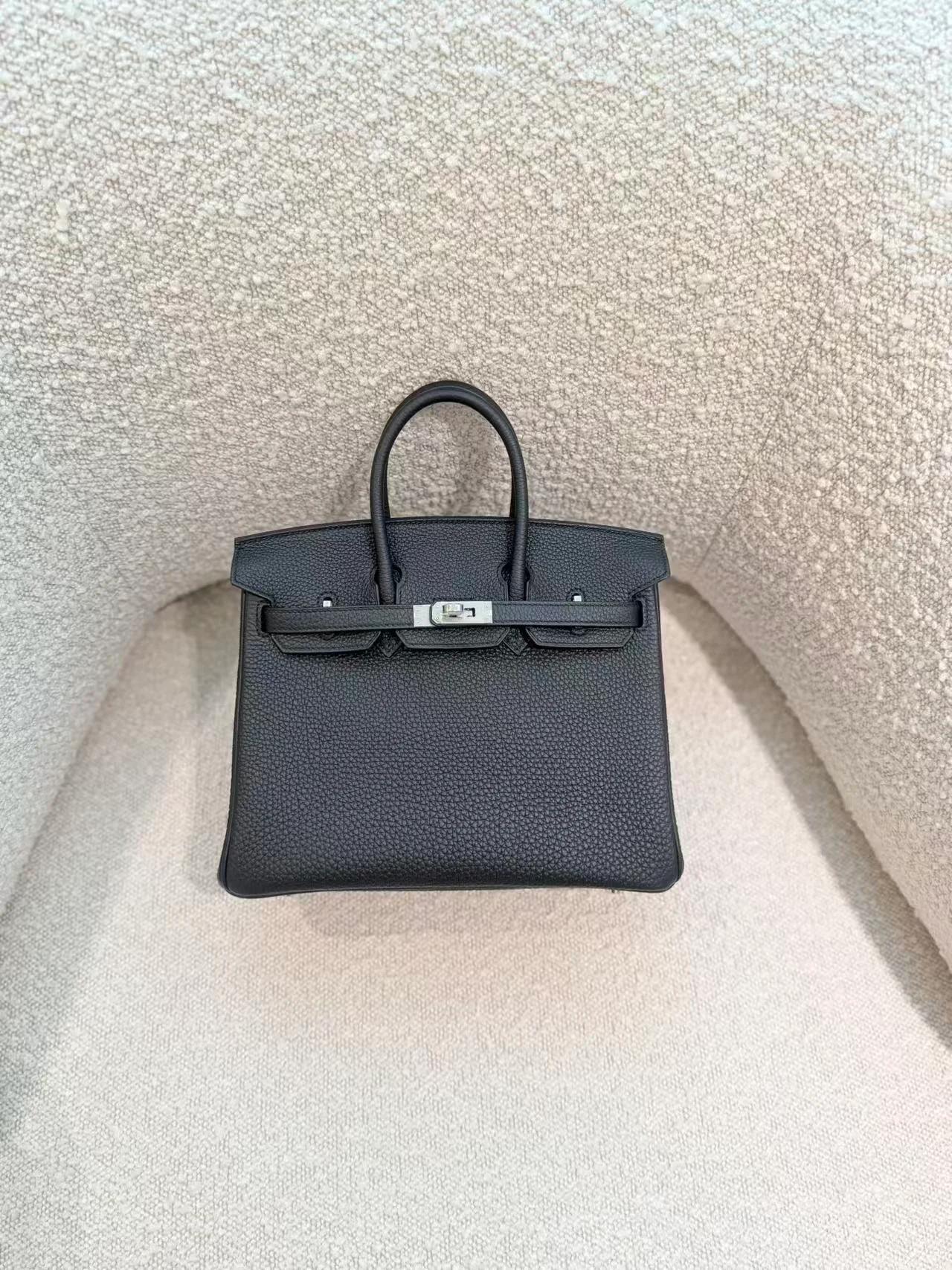 Brand New ( Rank N ) HERMÈS Birkin 25 Noir (89) Togo Palladium hardware G (2026) - 3