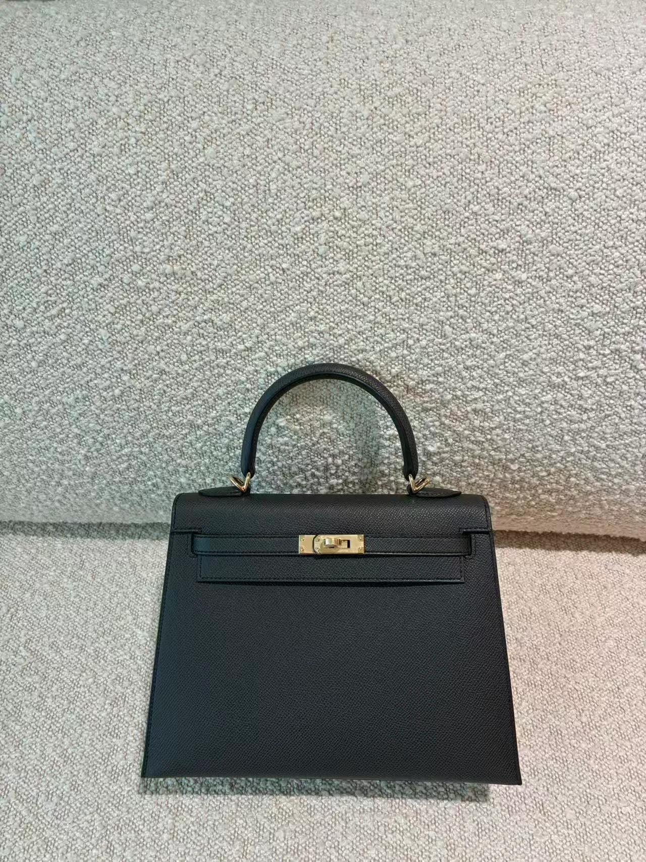 Brand New ( Rank N ) HERMÈS Kelly 25 Sellier Plomb (8P) Epsom Permabrass hardware G (2026) - 3