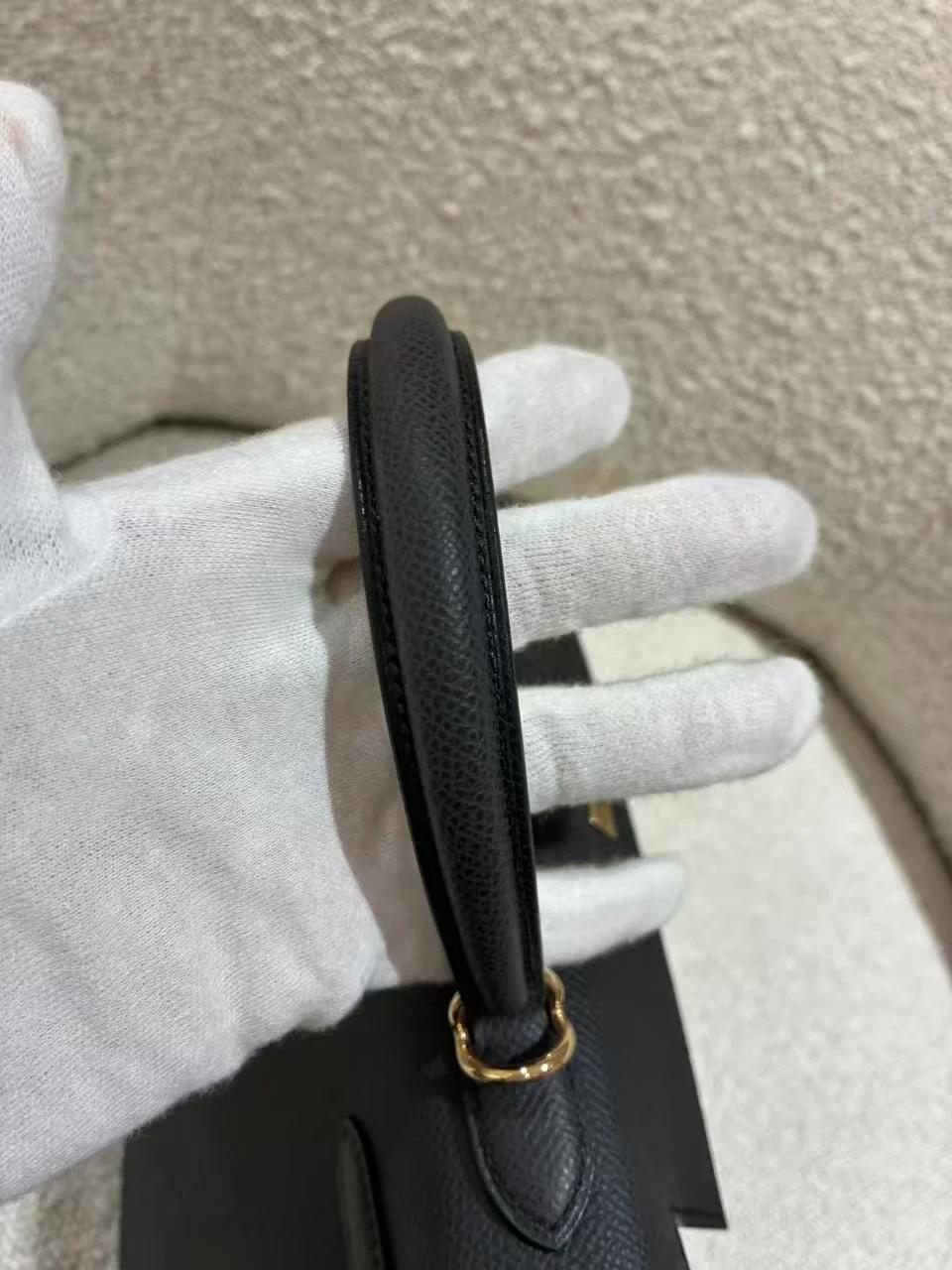 Brand New ( Rank N ) HERMÈS Kelly 25 Sellier Plomb (8P) Epsom Permabrass hardware G (2026) - 10