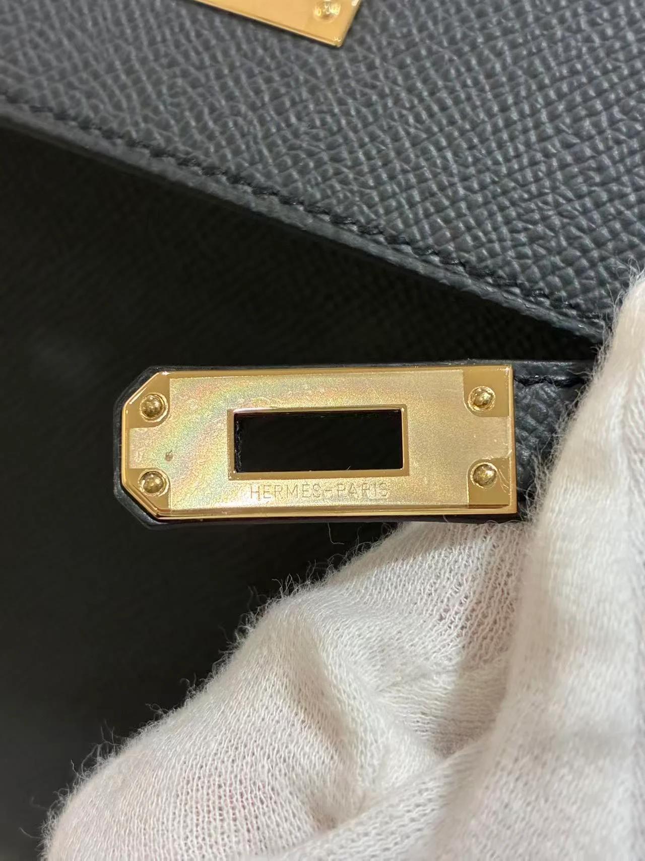Brand New ( Rank N ) HERMÈS Kelly 25 Sellier Plomb (8P) Epsom Permabrass hardware G (2026) - 19
