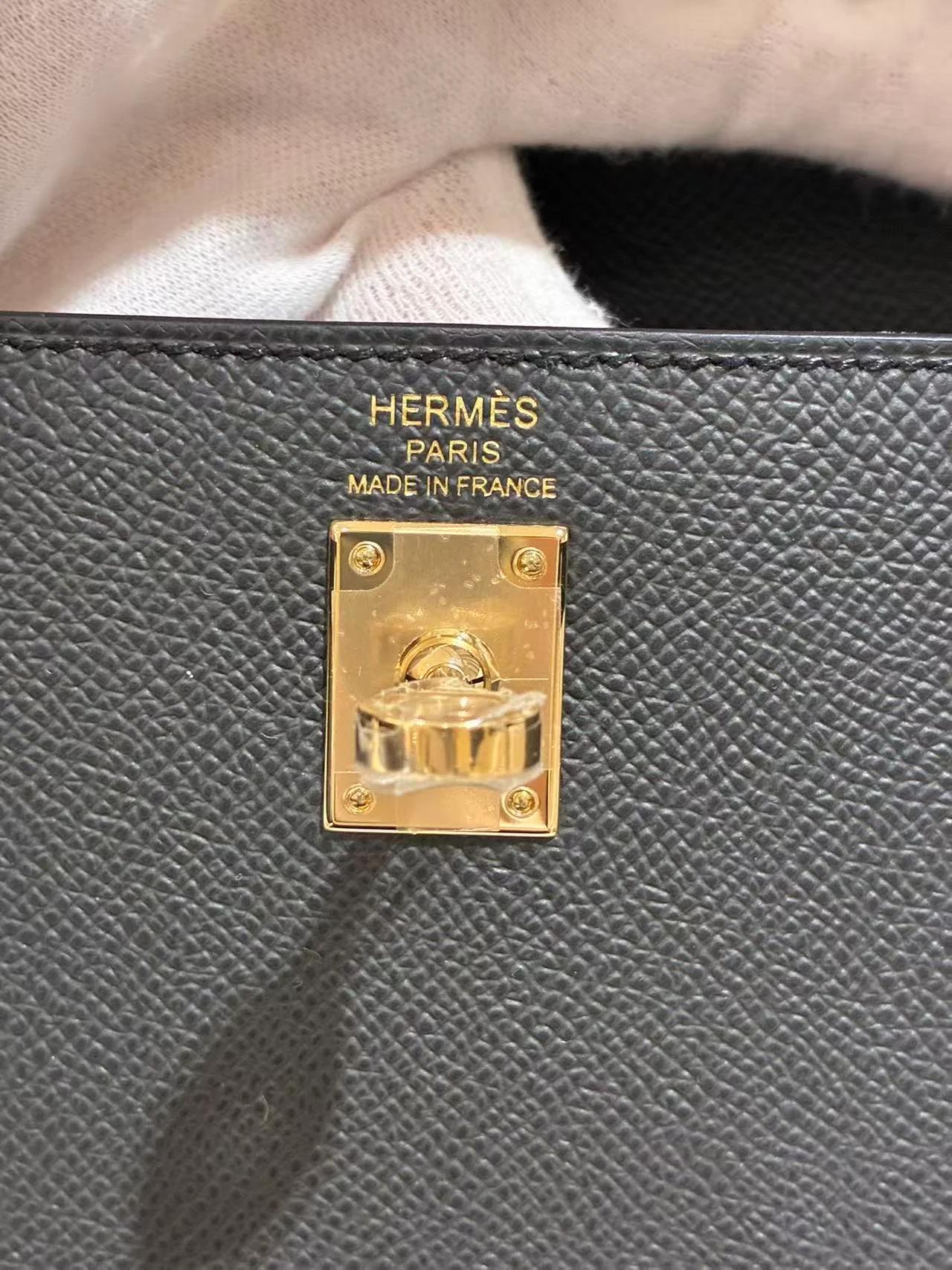 Brand New ( Rank N ) HERMÈS Kelly 25 Sellier Plomb (8P) Epsom Permabrass hardware G (2026) - 21