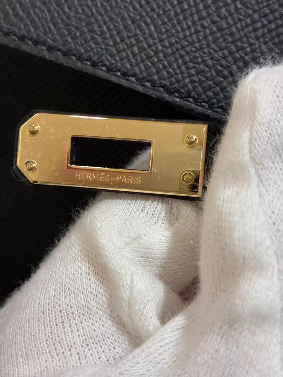 Brand New ( Rank N ) HERMÈS Kelly 25 Sellier Plomb (8P) Epsom Permabrass hardware G (2026) - 20