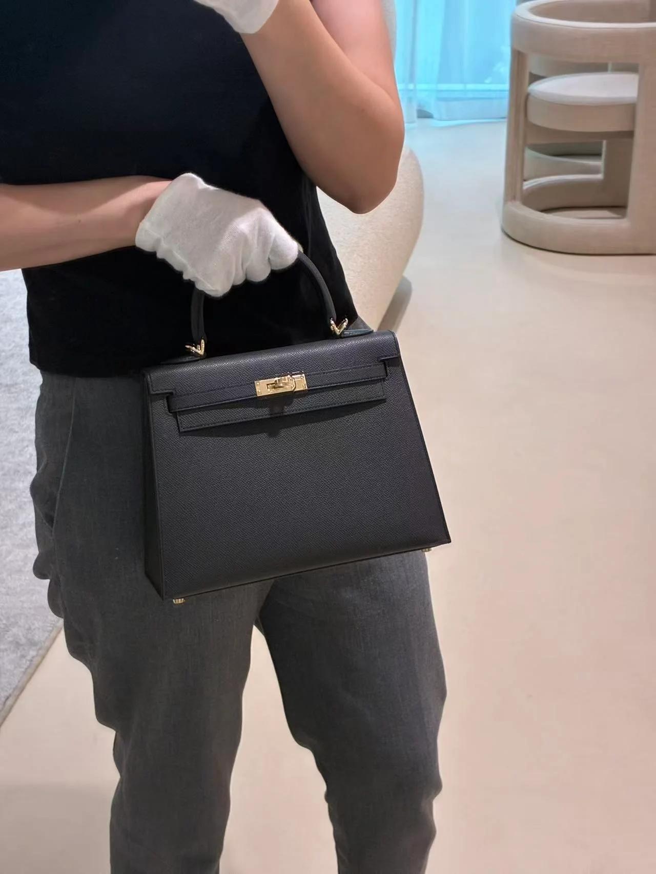 Brand New ( Rank N ) HERMÈS Kelly 25 Sellier Plomb (8P) Epsom Permabrass hardware G (2026) - 5