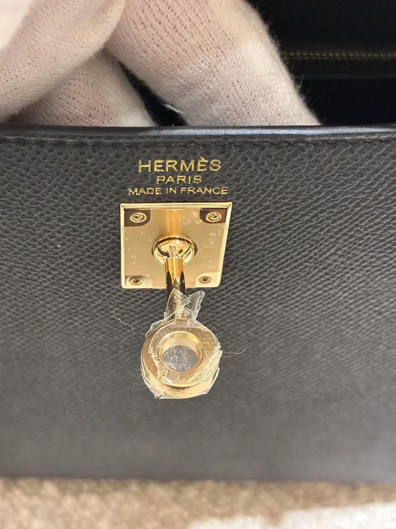 Brand New ( Rank N ) HERMÈS Kelly 25 Sellier Plomb (8P) Epsom Permabrass hardware G (2026) - 22