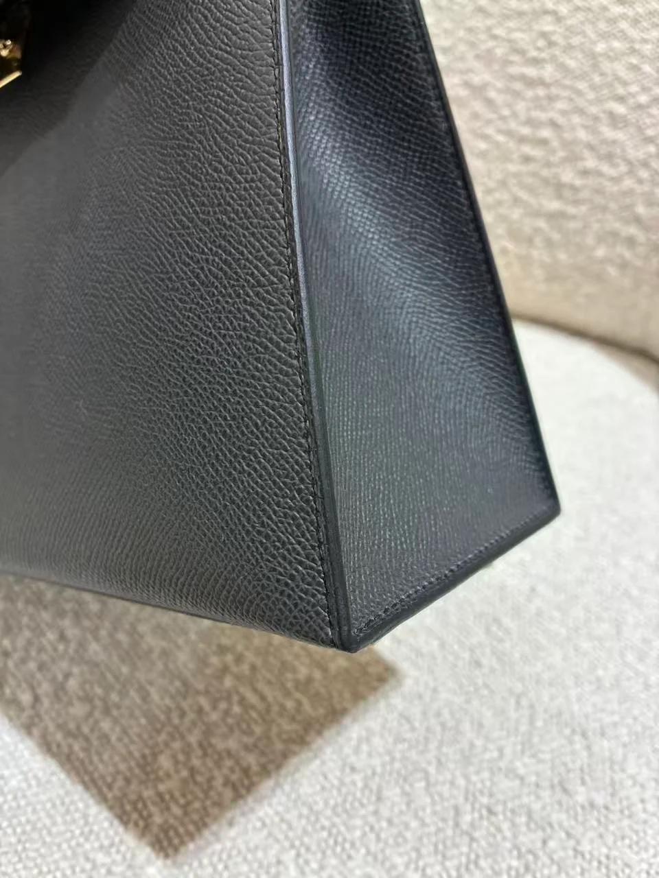 Brand New ( Rank N ) HERMÈS Kelly 25 Sellier Plomb (8P) Epsom Permabrass hardware G (2026) - 11