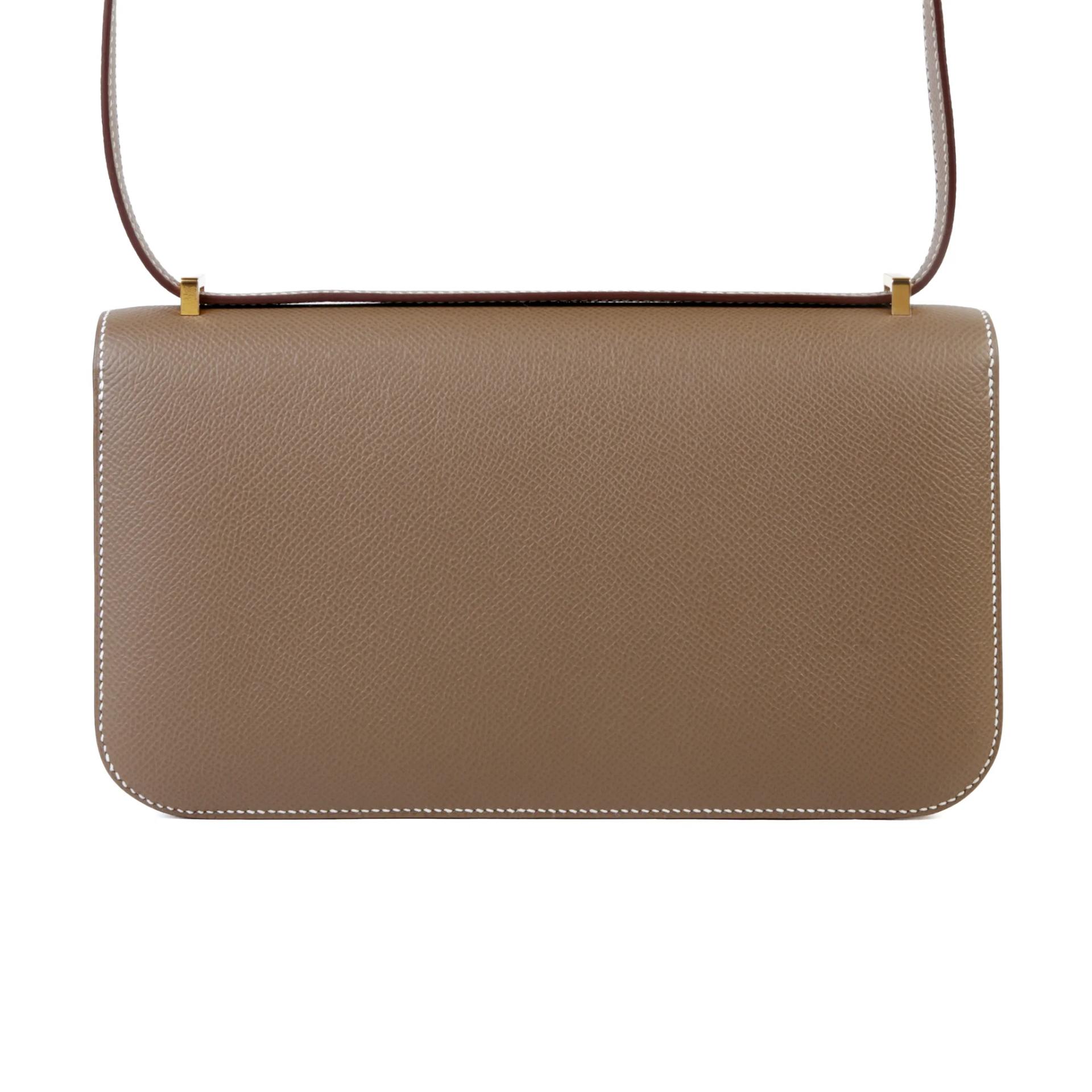 Brand New ( Rank N ) HERMÈS Constance Elan 2024 Etoupe (18) Epsom Gold hardware G (2026) - 2