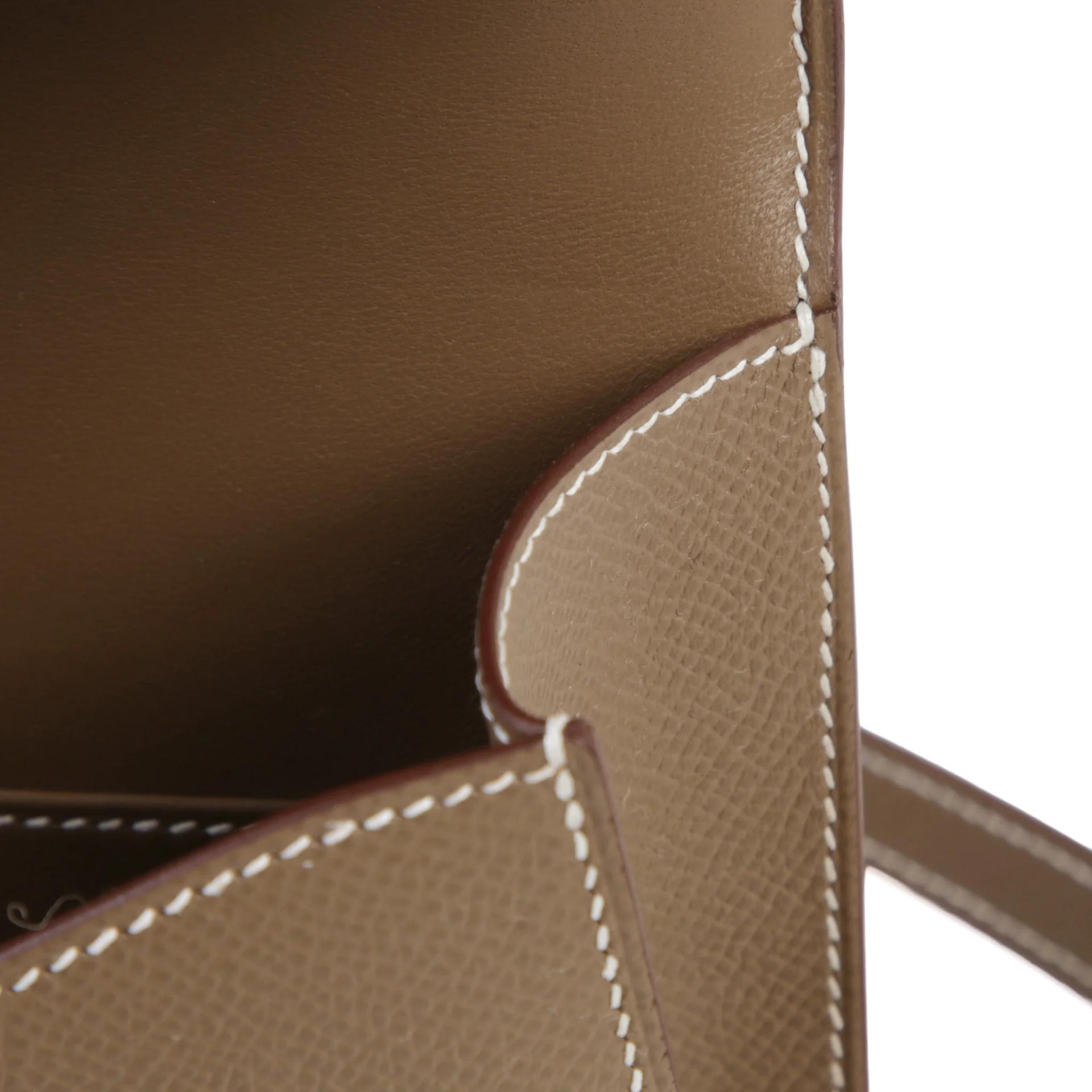 Brand New ( Rank N ) HERMÈS Constance Elan 2024 Etoupe (18) Epsom Gold hardware G (2026) - 12