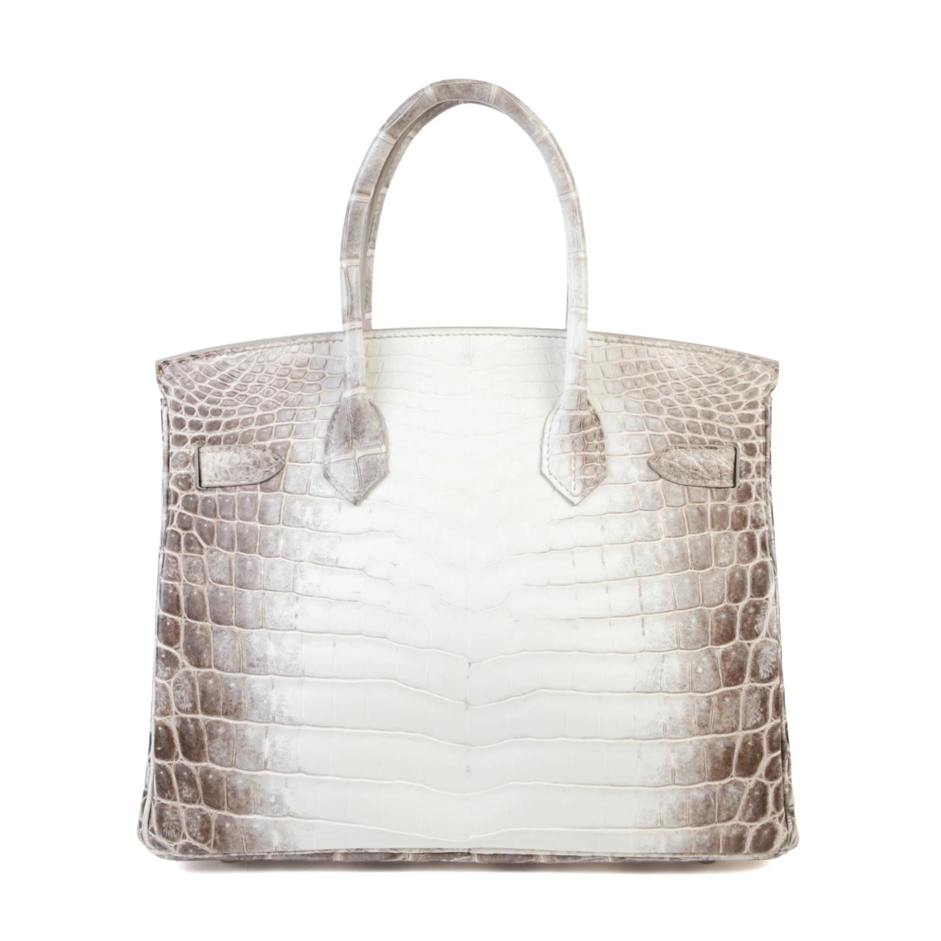 Excellent ( Rank SA ) HERMÈS Limited Edition Birkin 30 Himalaya Matte Niloticus Crocodile Palladium hardware T (2015) - 2