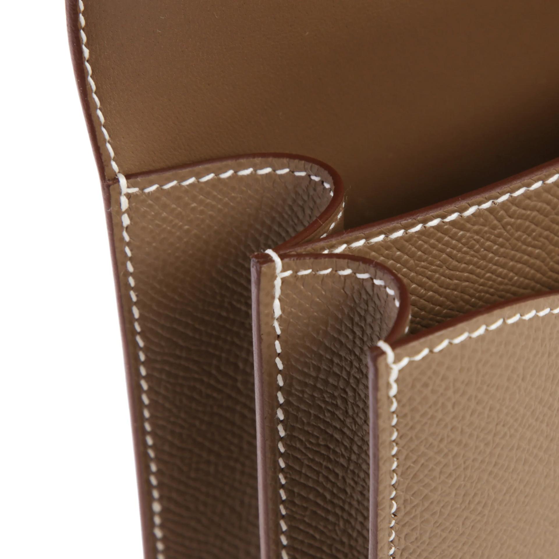 Brand New ( Rank N ) HERMÈS Constance Mini 19 Mirror Etoupe (18) Epsom Palladium hardware G (2026) - 13