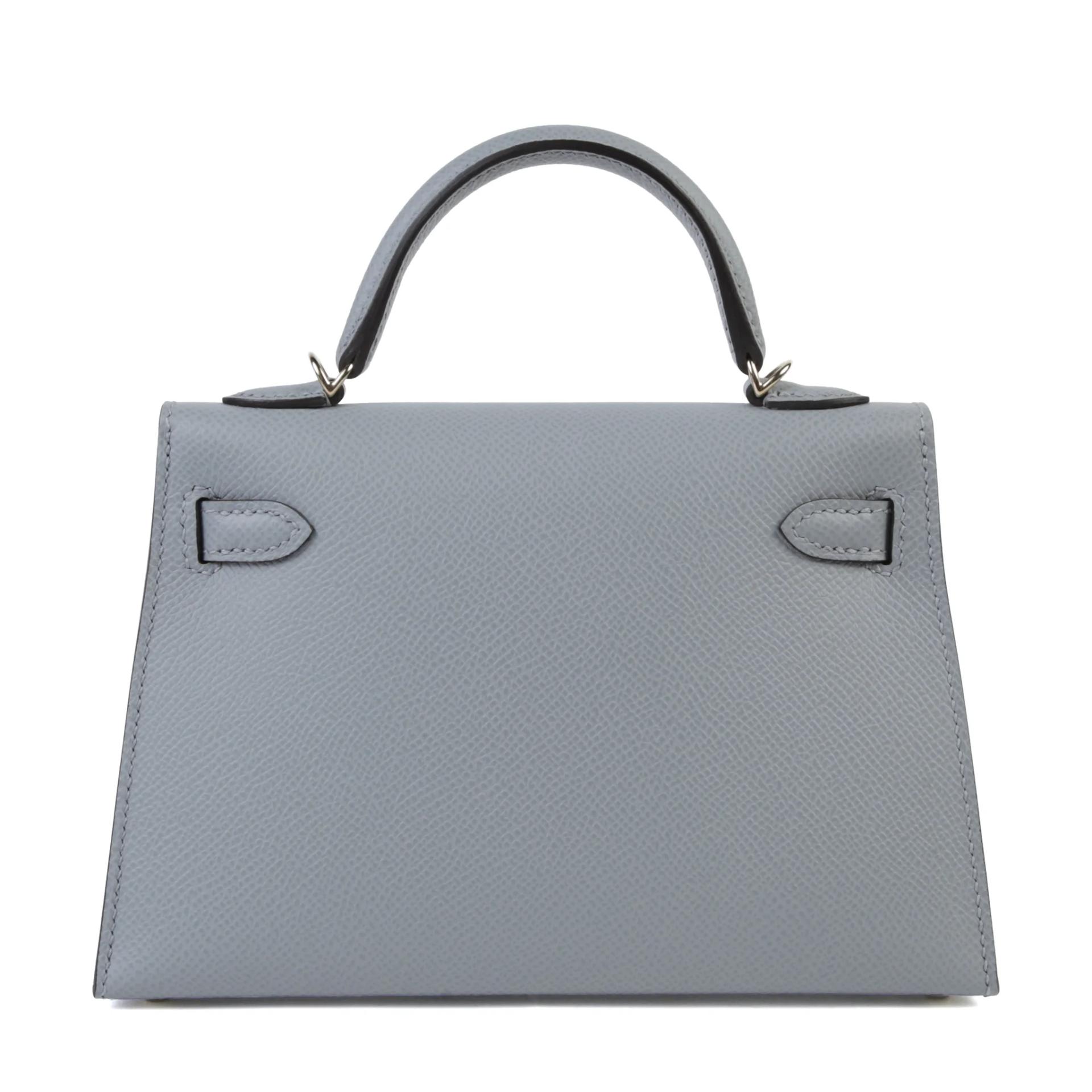 Brand New ( Rank N ) HERMÈS Mini Kelly II Gris Pantin (P0) Epsom Permabrass hardware G (2026) - 2