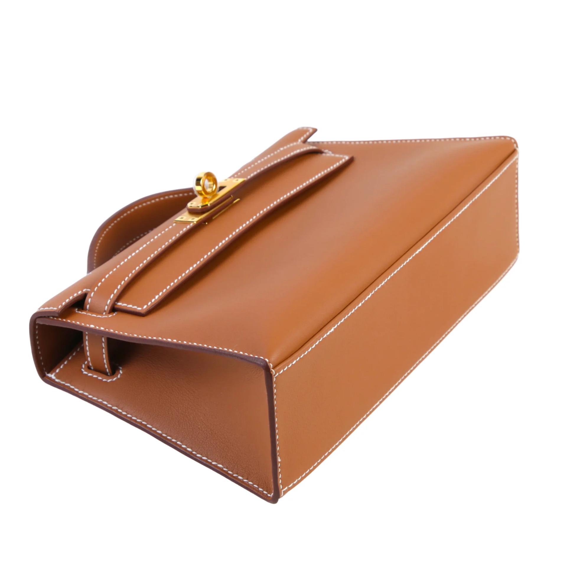 Brand New ( Rank N ) HERMÈS Kelly Pochette Gold (37) Swift Gold hardware G (2026) - 4