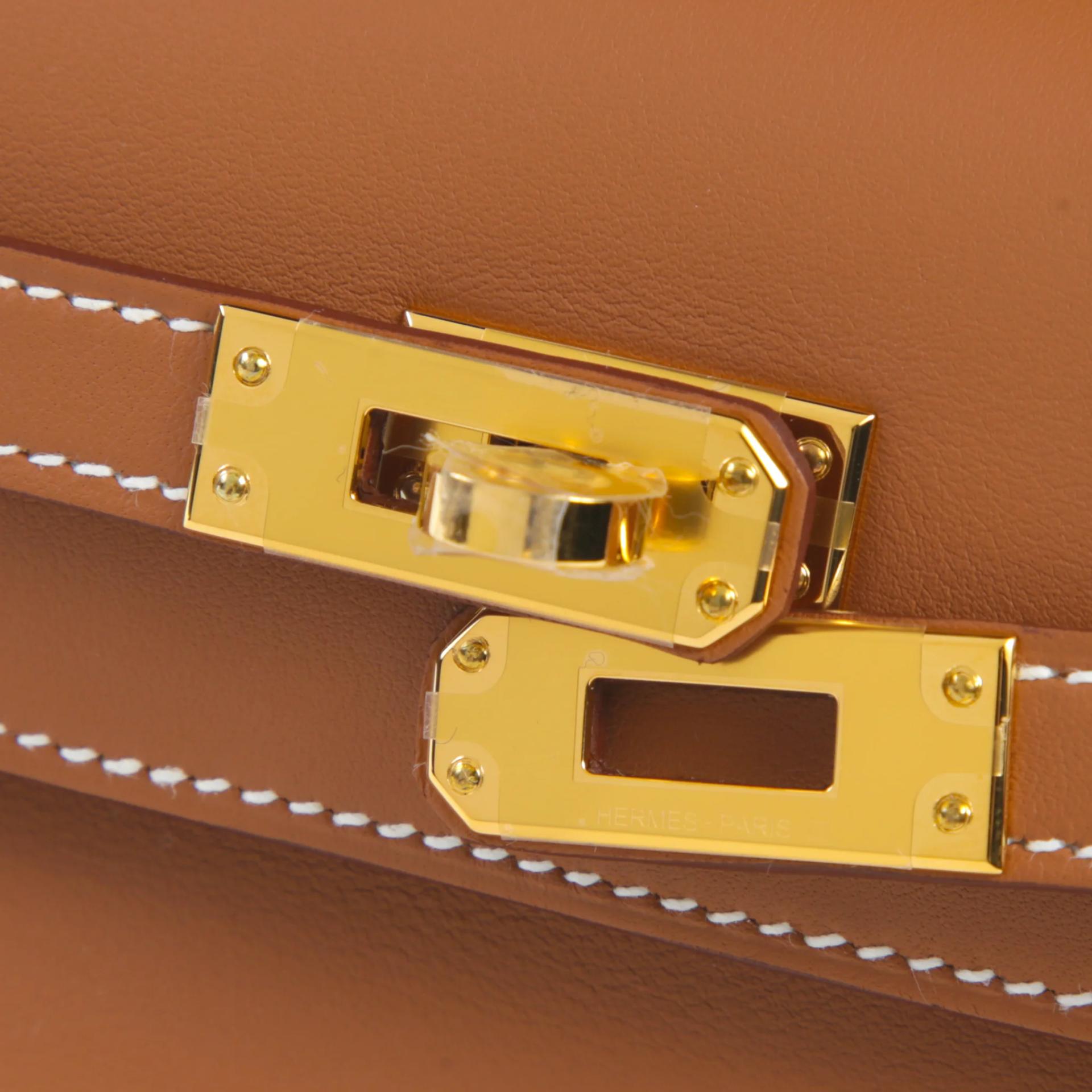 Brand New ( Rank N ) HERMÈS Kelly Pochette Gold (37) Swift Gold hardware G (2026) - 8