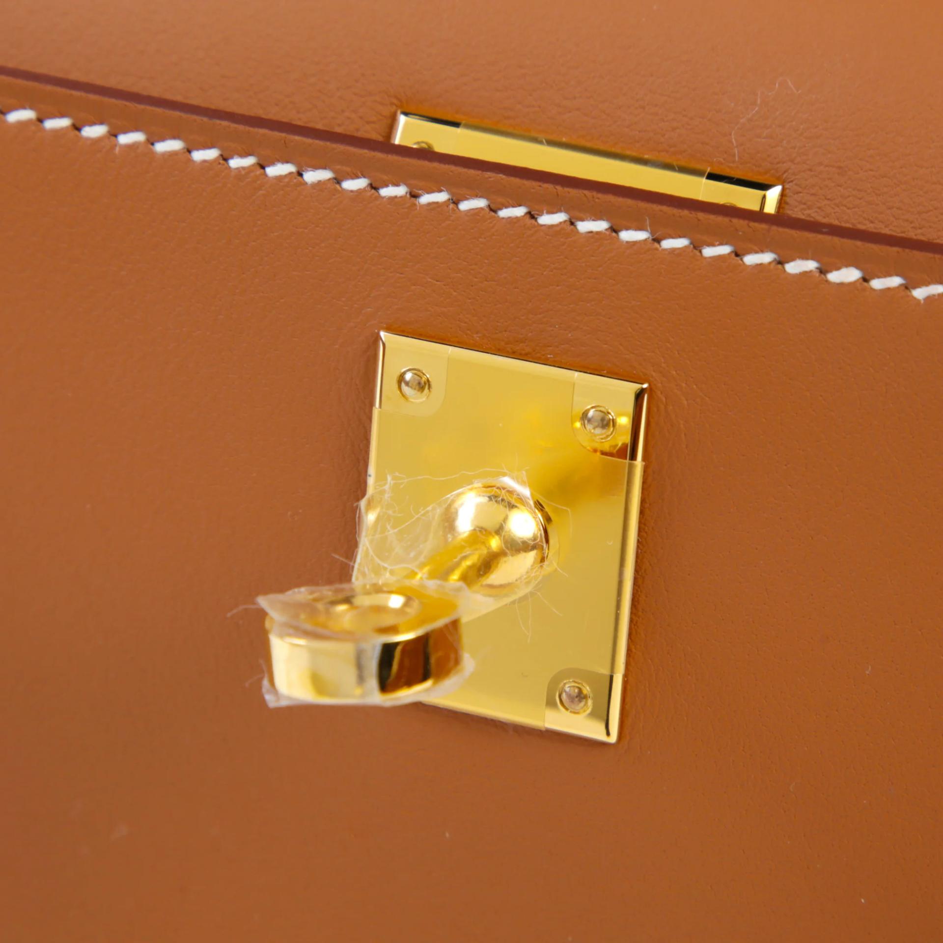 Brand New ( Rank N ) HERMÈS Kelly Pochette Gold (37) Swift Gold hardware G (2026) - 9