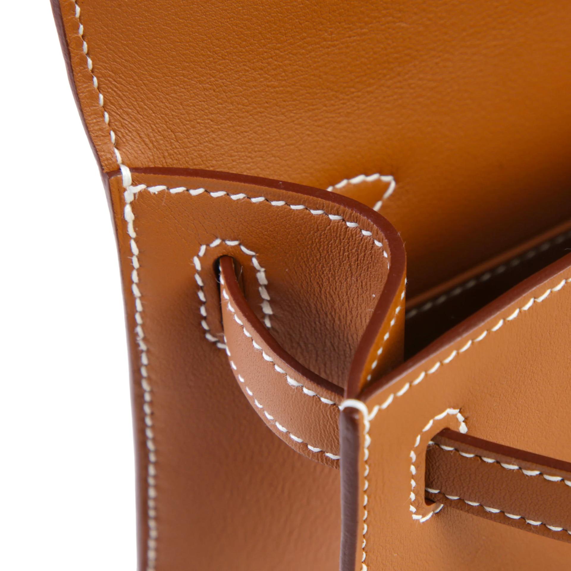 Brand New ( Rank N ) HERMÈS Kelly Pochette Gold (37) Swift Gold hardware G (2026) - 12