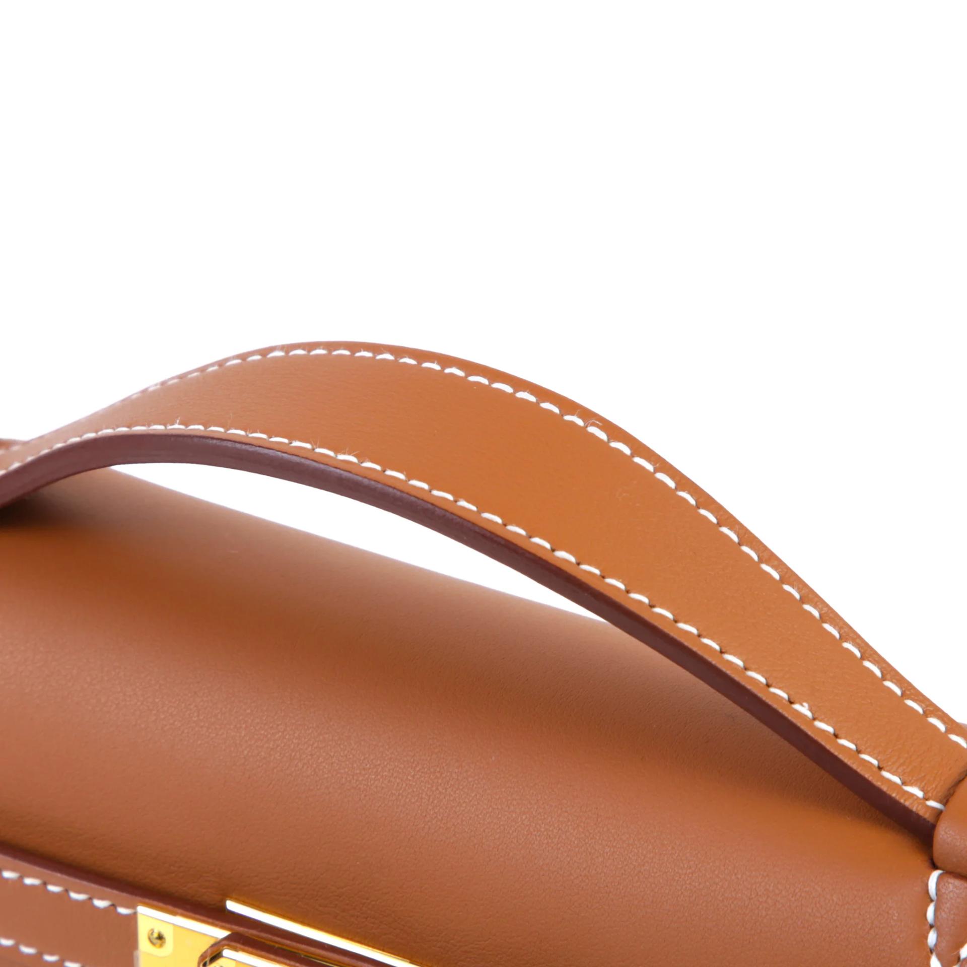 Brand New ( Rank N ) HERMÈS Kelly Pochette Gold (37) Swift Gold hardware G (2026) - 3