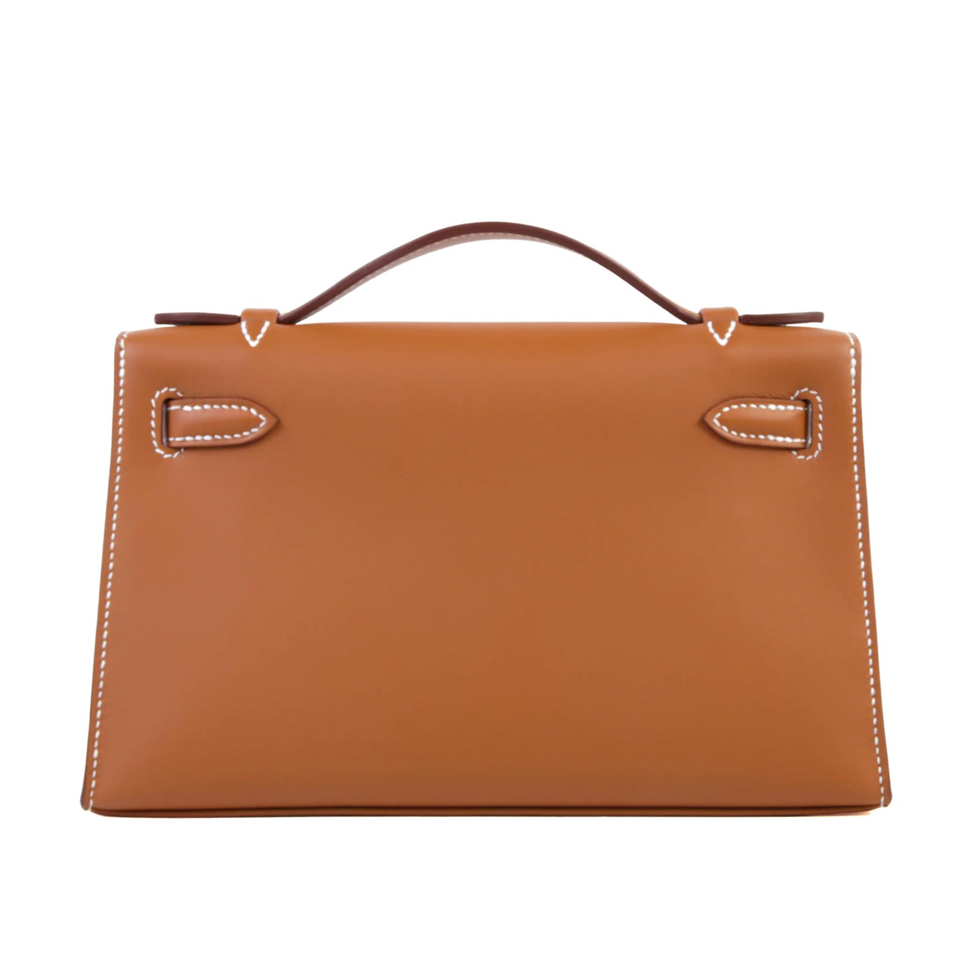 Brand New ( Rank N ) HERMÈS Kelly Pochette Gold (37) Swift Gold hardware G (2026) - 2