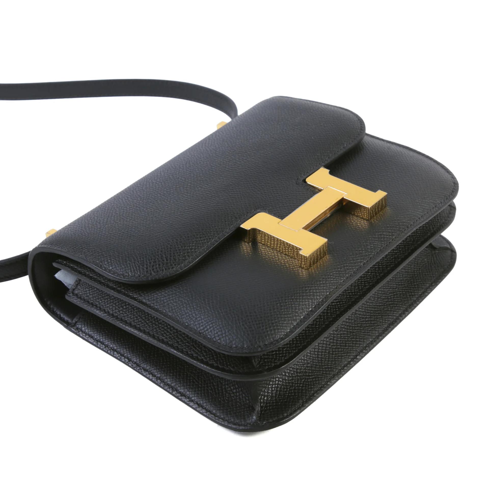 Brand New ( Rank N ) HERMÈS Constance Mini Noir (89) Epsom Gold hardware G (2026) - 4