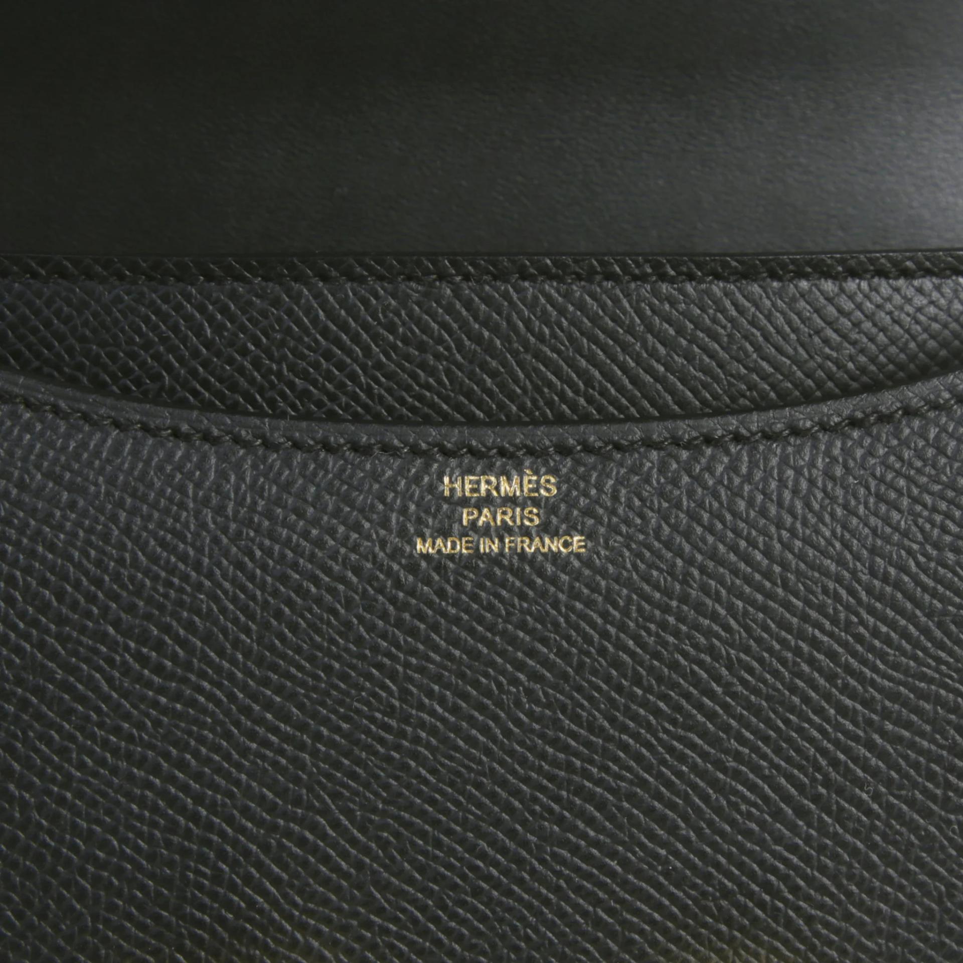 Brand New ( Rank N ) HERMÈS Constance Mini Noir (89) Epsom Gold hardware G (2026) - 9