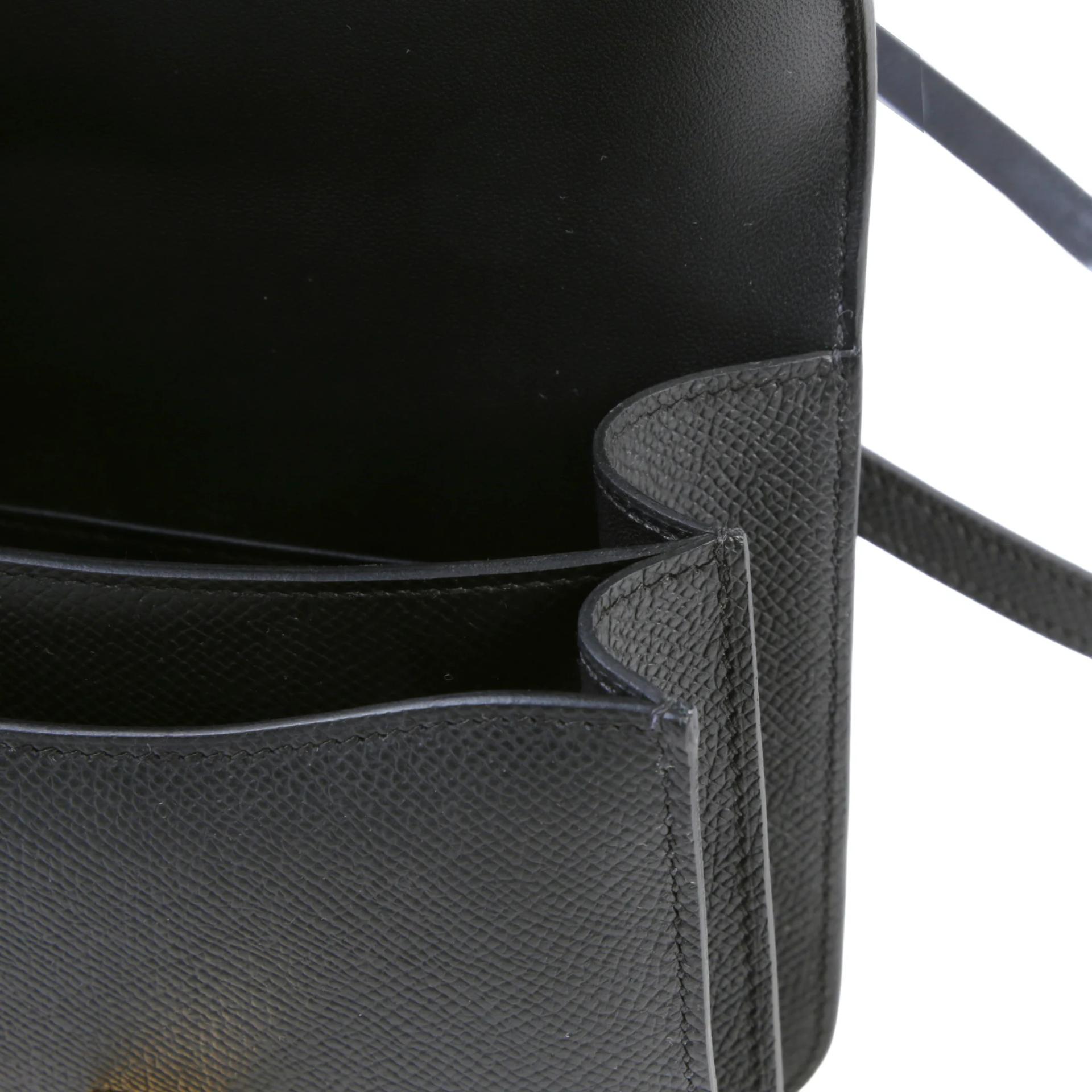 Brand New ( Rank N ) HERMÈS Constance Mini Noir (89) Epsom Gold hardware G (2026) - 12