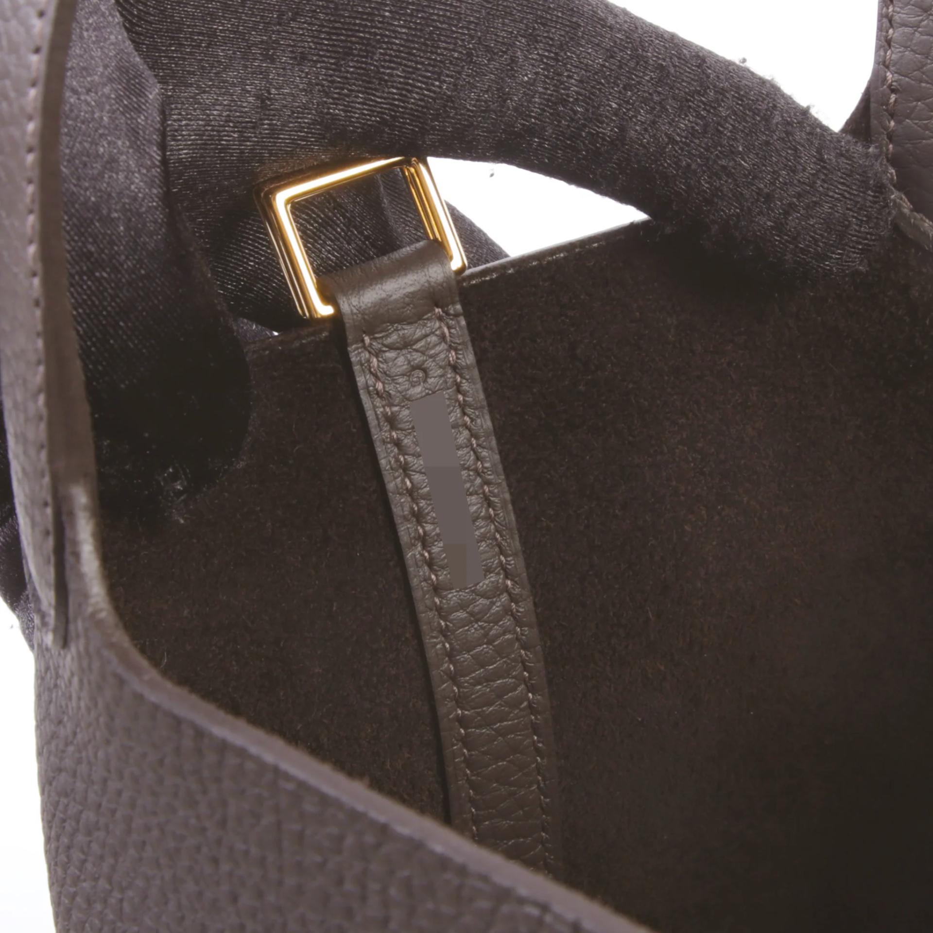 Brand New ( Rank N ) HERMÈS Picotin Lock PM Ebene (46) Clemence Gold hardware G (2026) - 11