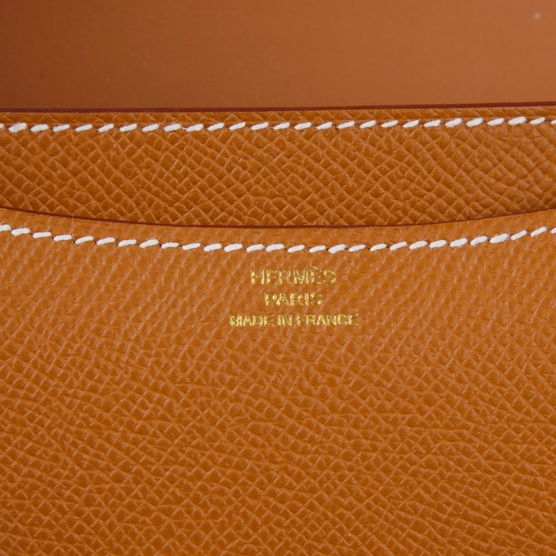 Brand New ( Rank N ) HERMÈS Constance Mini Gold (37) Epsom Gold hardware G (2026) - 10