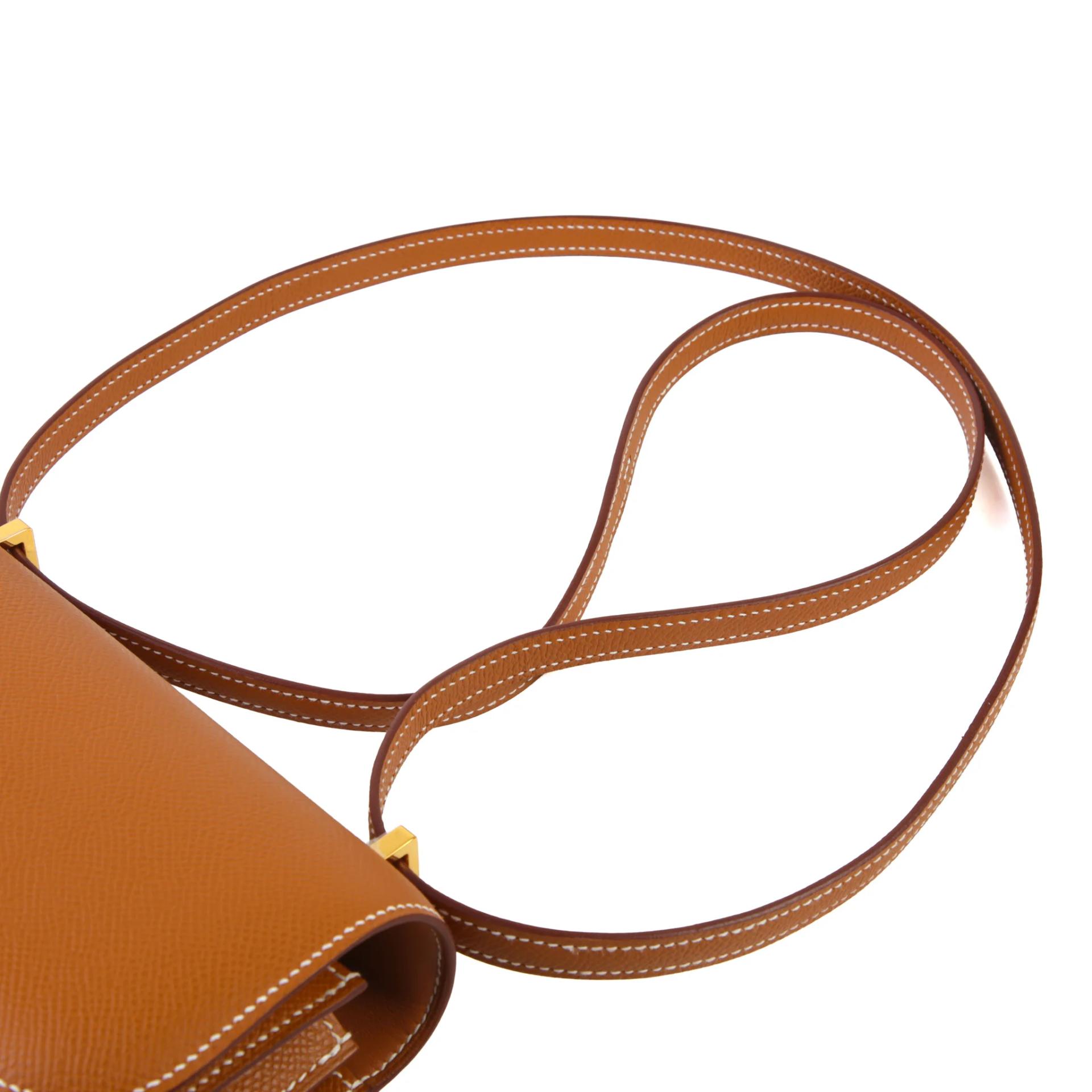 Brand New ( Rank N ) HERMÈS Constance Mini Gold (37) Epsom Gold hardware G (2026) - 3