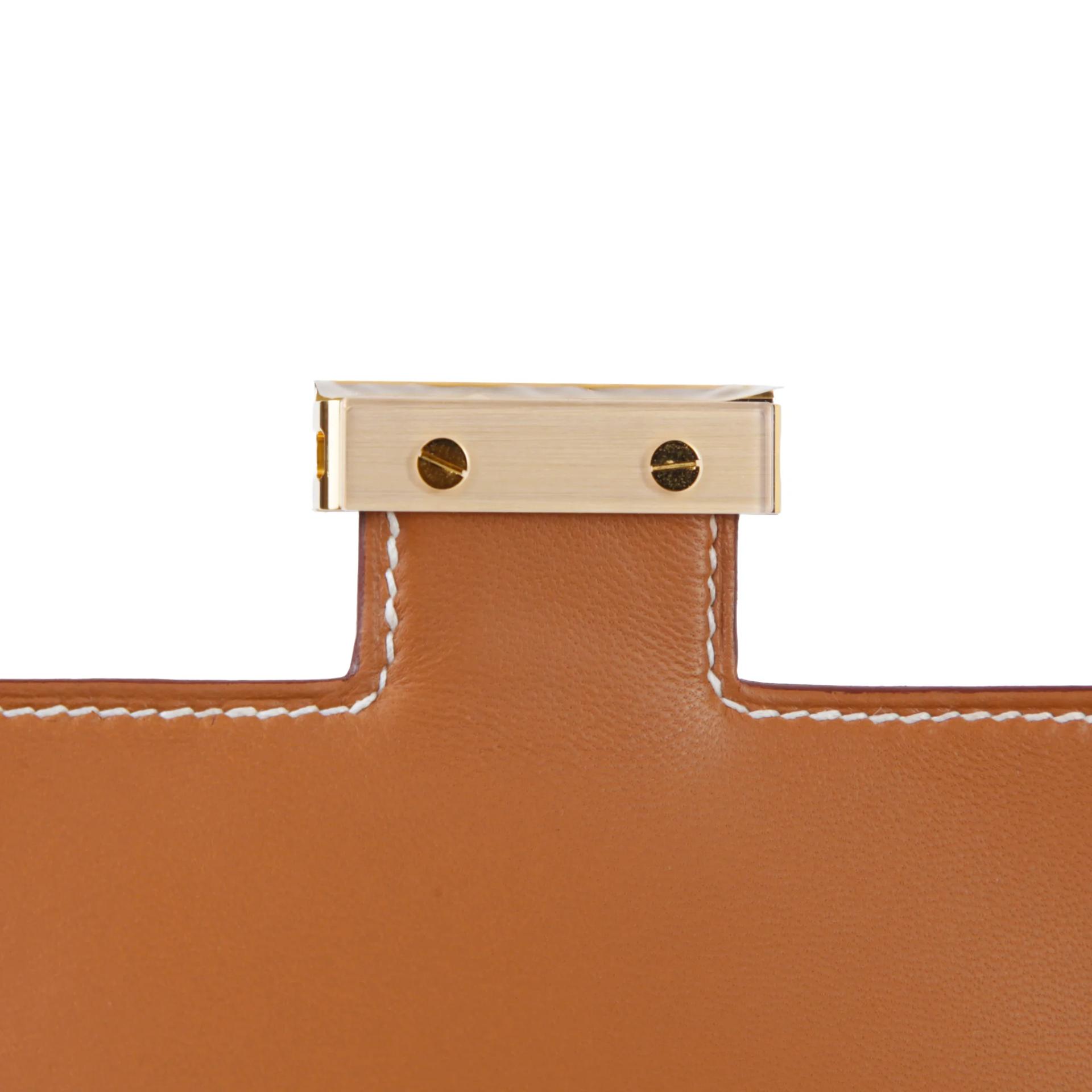 Brand New ( Rank N ) HERMÈS Constance Mini Gold (37) Epsom Gold hardware G (2026) - 9