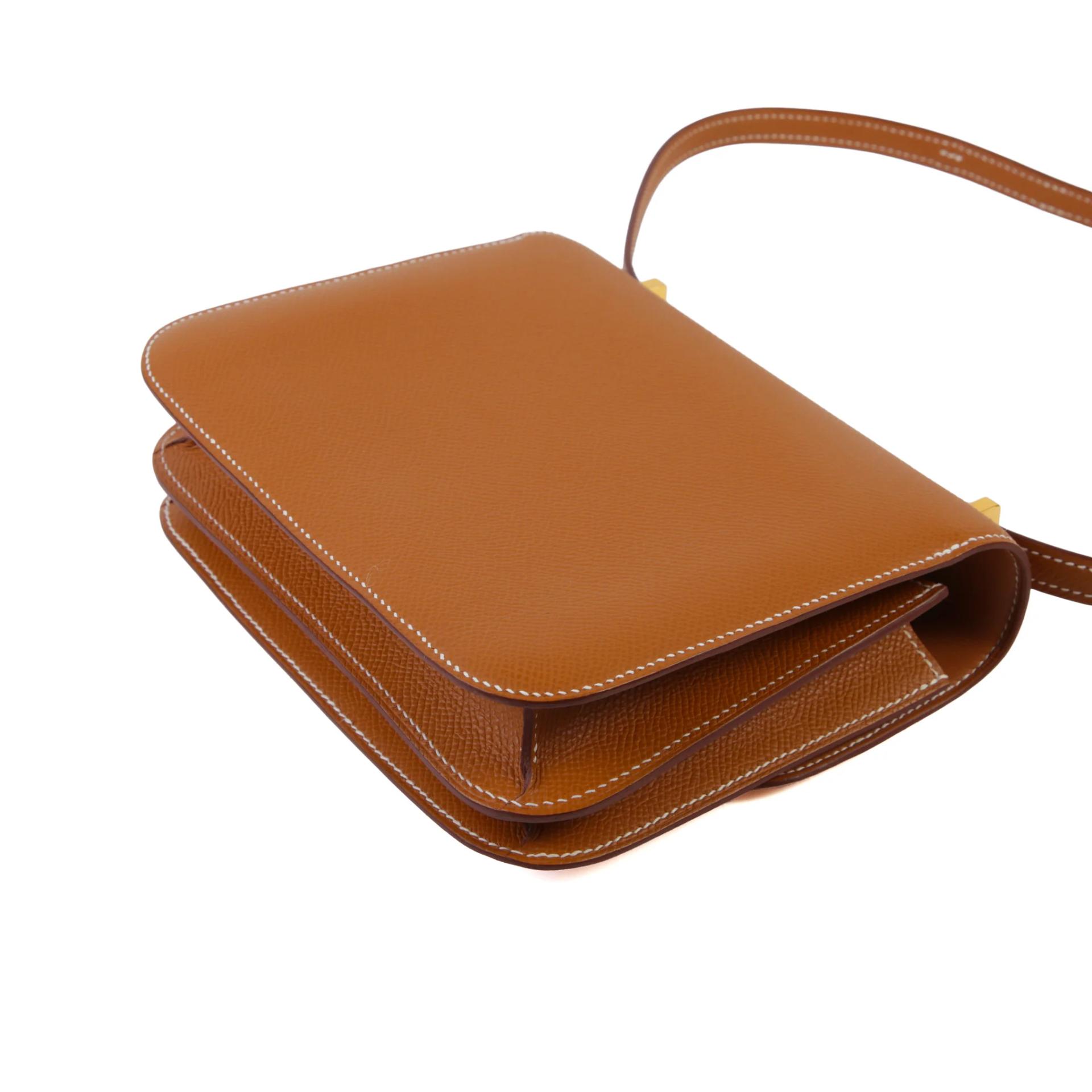 Brand New ( Rank N ) HERMÈS Constance Mini Gold (37) Epsom Gold hardware G (2026) - 7