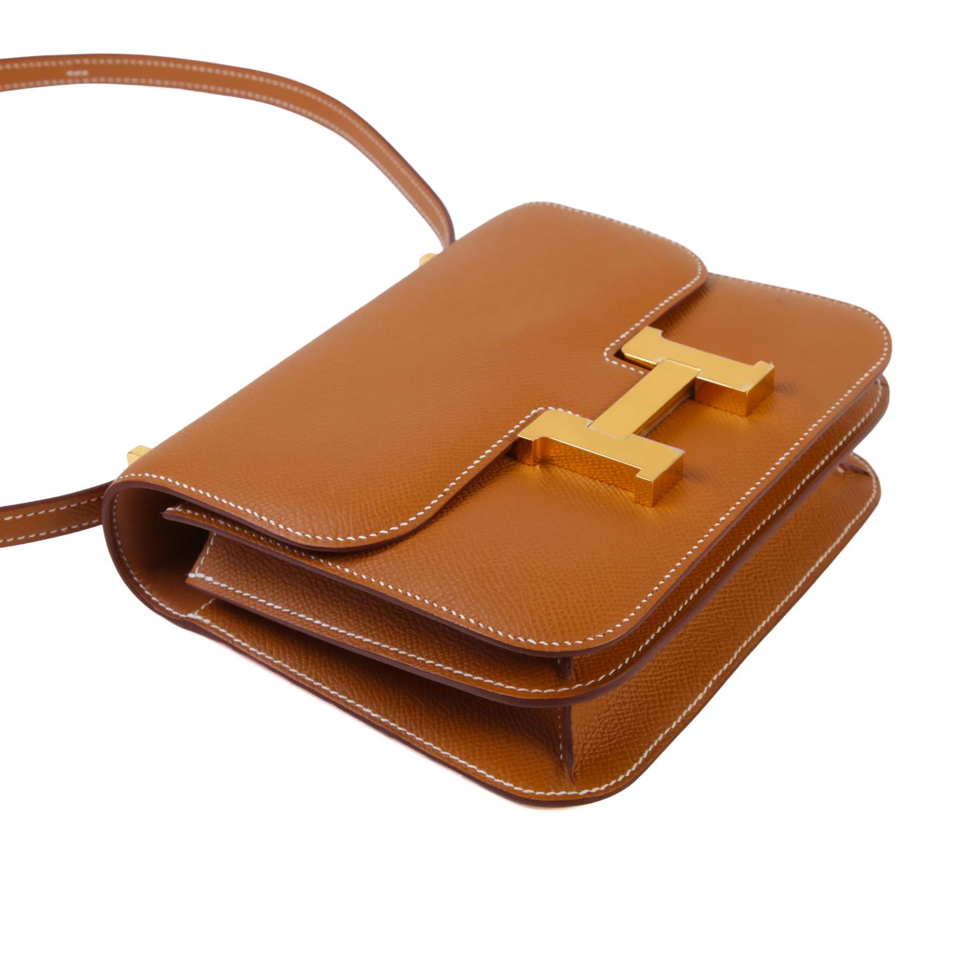 Brand New ( Rank N ) HERMÈS Constance Mini Gold (37) Epsom Gold hardware G (2026) - 4