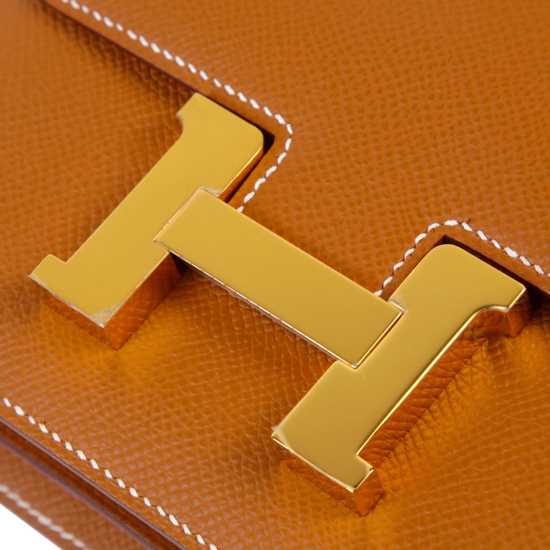 Brand New ( Rank N ) HERMÈS Constance Mini Gold (37) Epsom Gold hardware G (2026) - 8