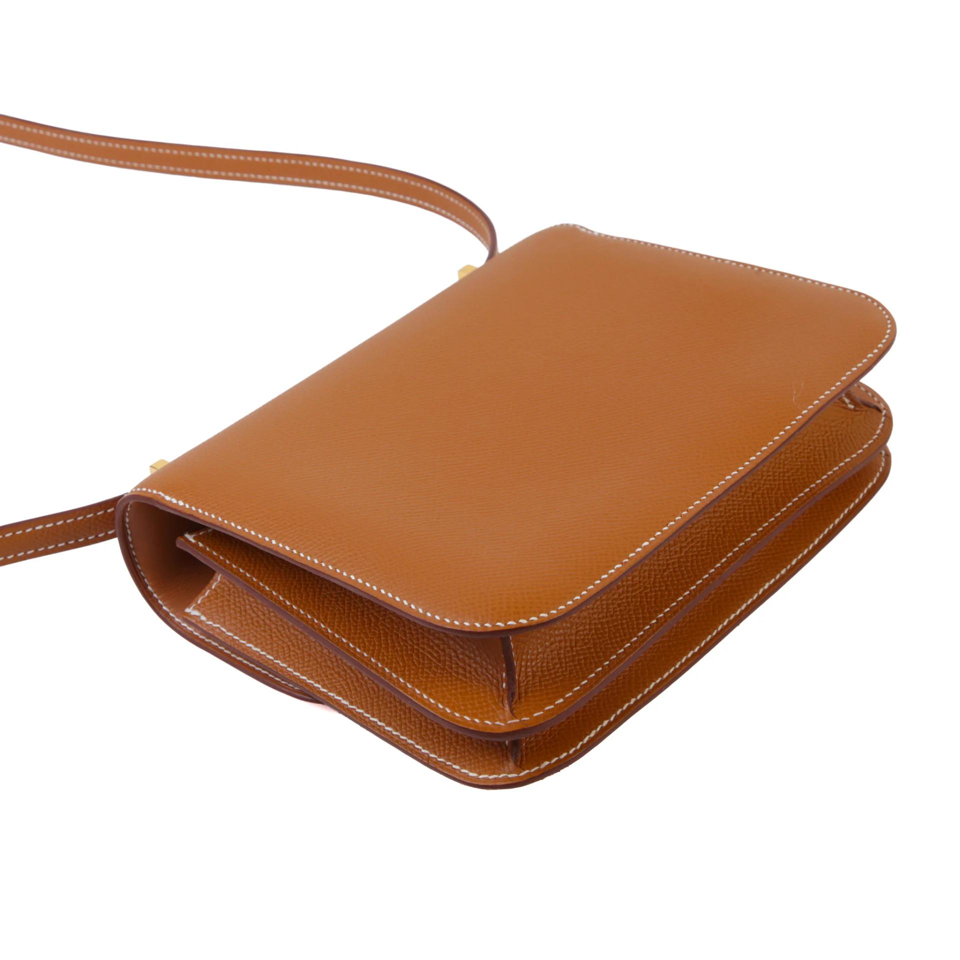 Brand New ( Rank N ) HERMÈS Constance Mini Gold (37) Epsom Gold hardware G (2026) - 6