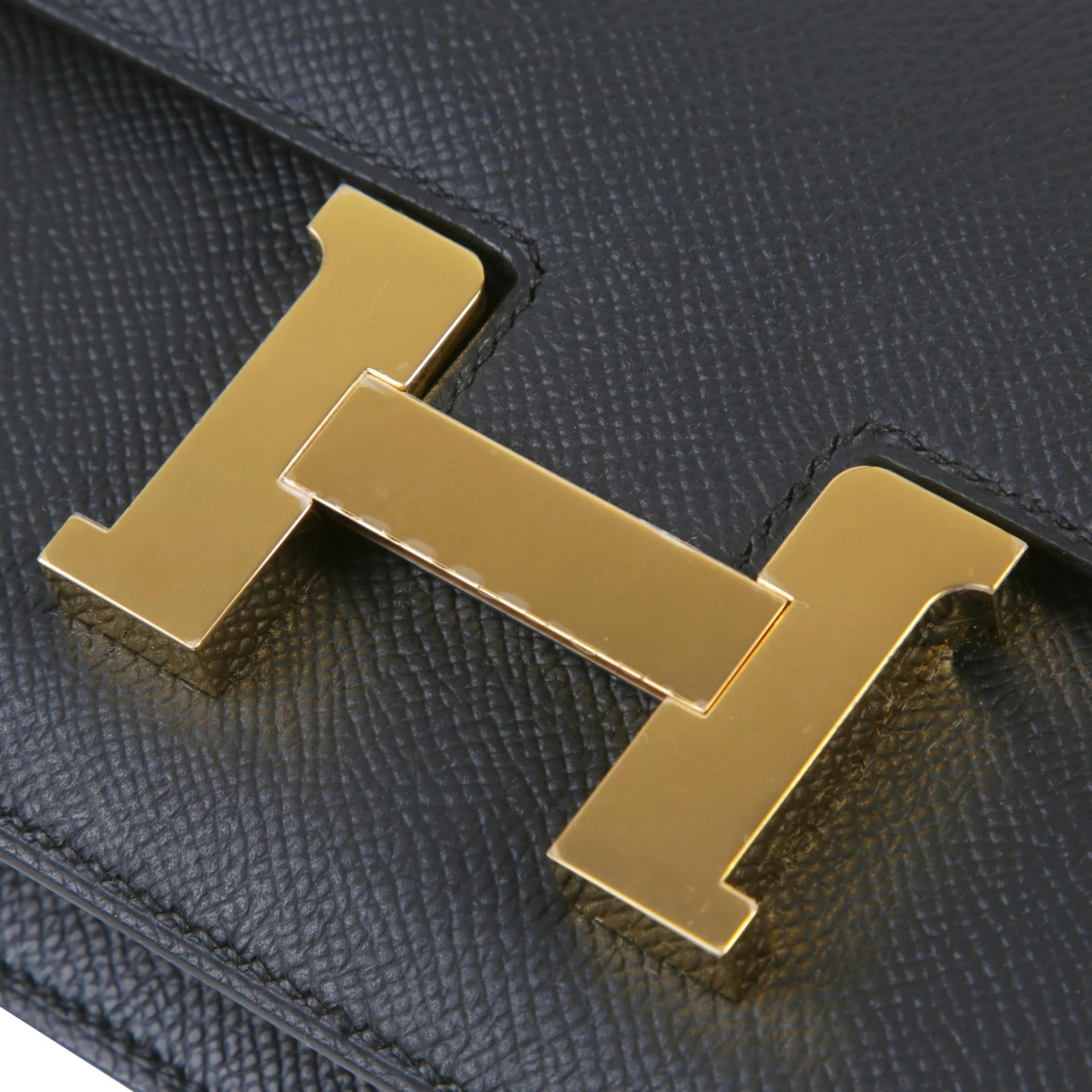 Brand New ( Rank N ) HERMÈS Constance Elan 2024 Noir (89) Epsom Gold hardware G (2026) - 8