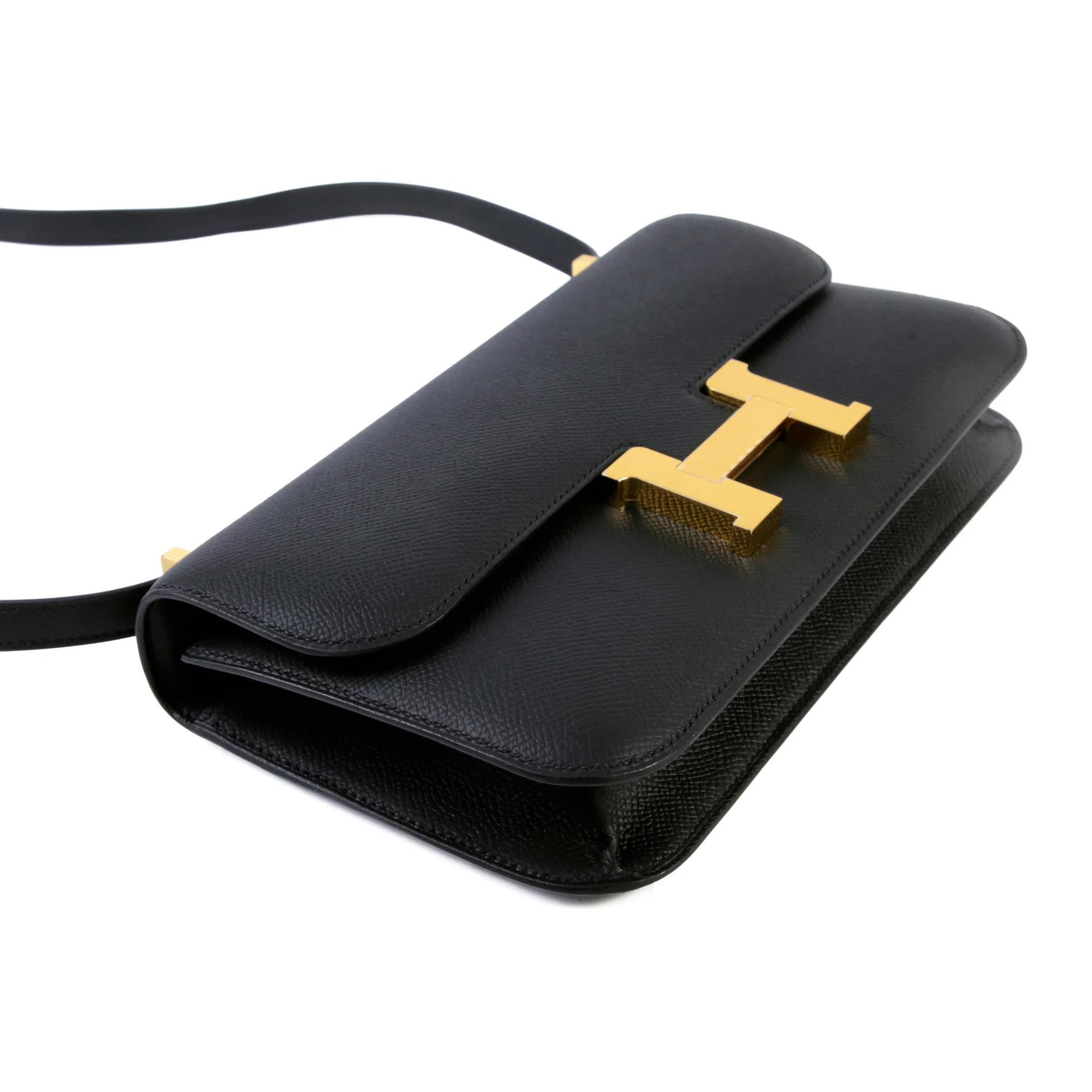 Brand New ( Rank N ) HERMÈS Constance Elan 2024 Noir (89) Epsom Gold hardware G (2026) - 4