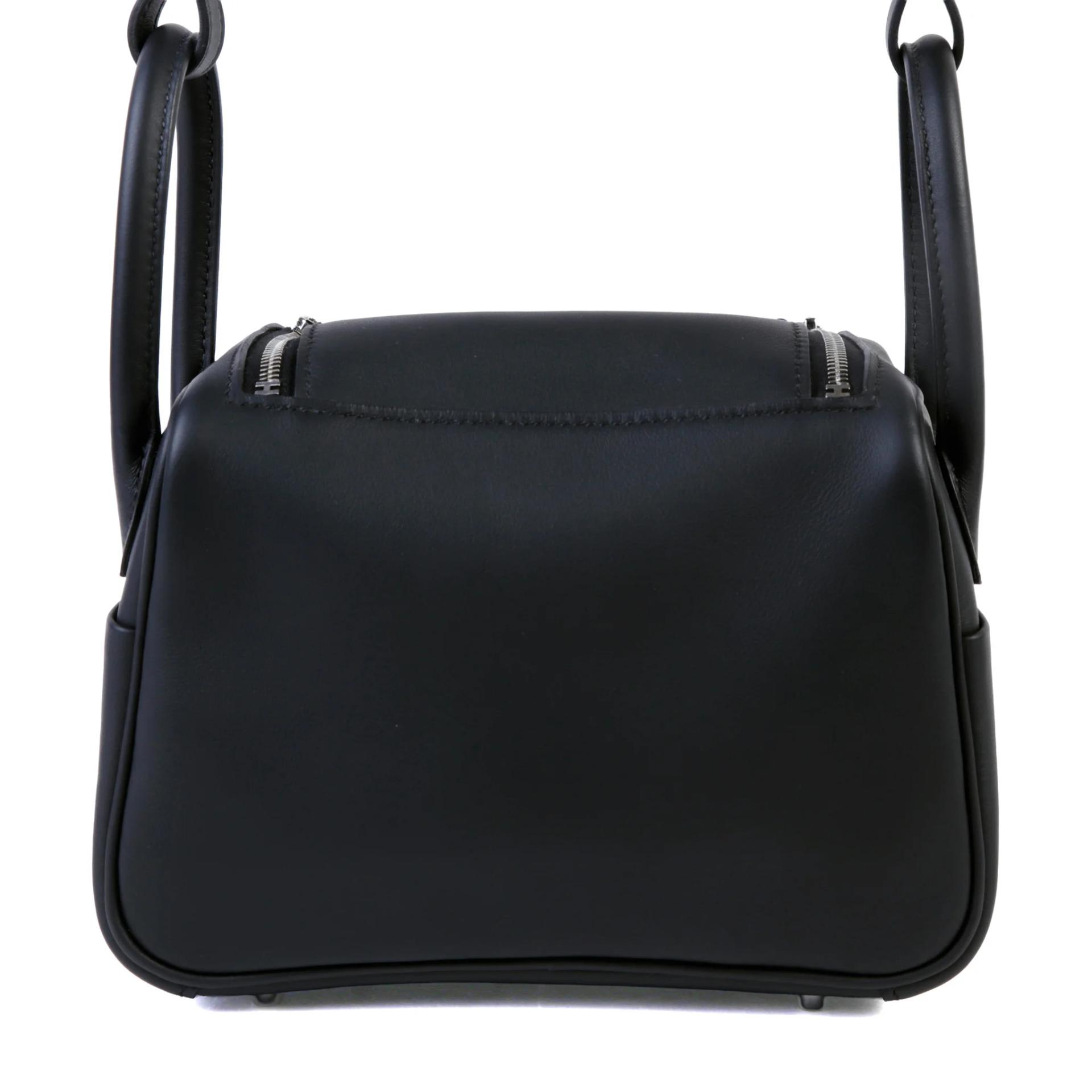 Unused ( Rank NS ) HERMÈS Mini Lindy Noir (89) Swift Electrum hardware K (2025) - 2