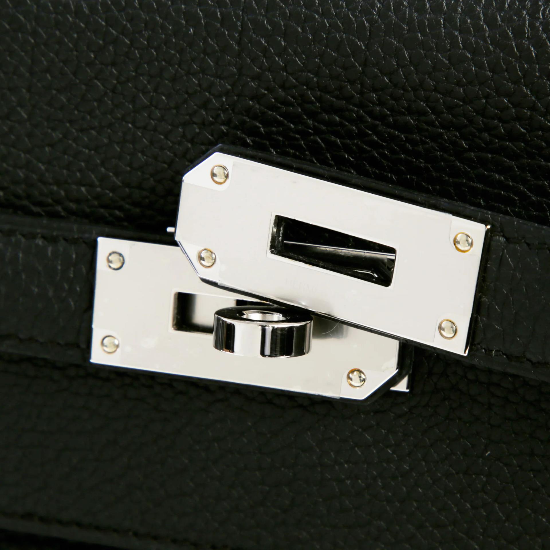 Excellent ( Rank SA ) HERMÈS Kelly 42 Maxi Noir (89) Togo Palladium hardware G (2026) - 8