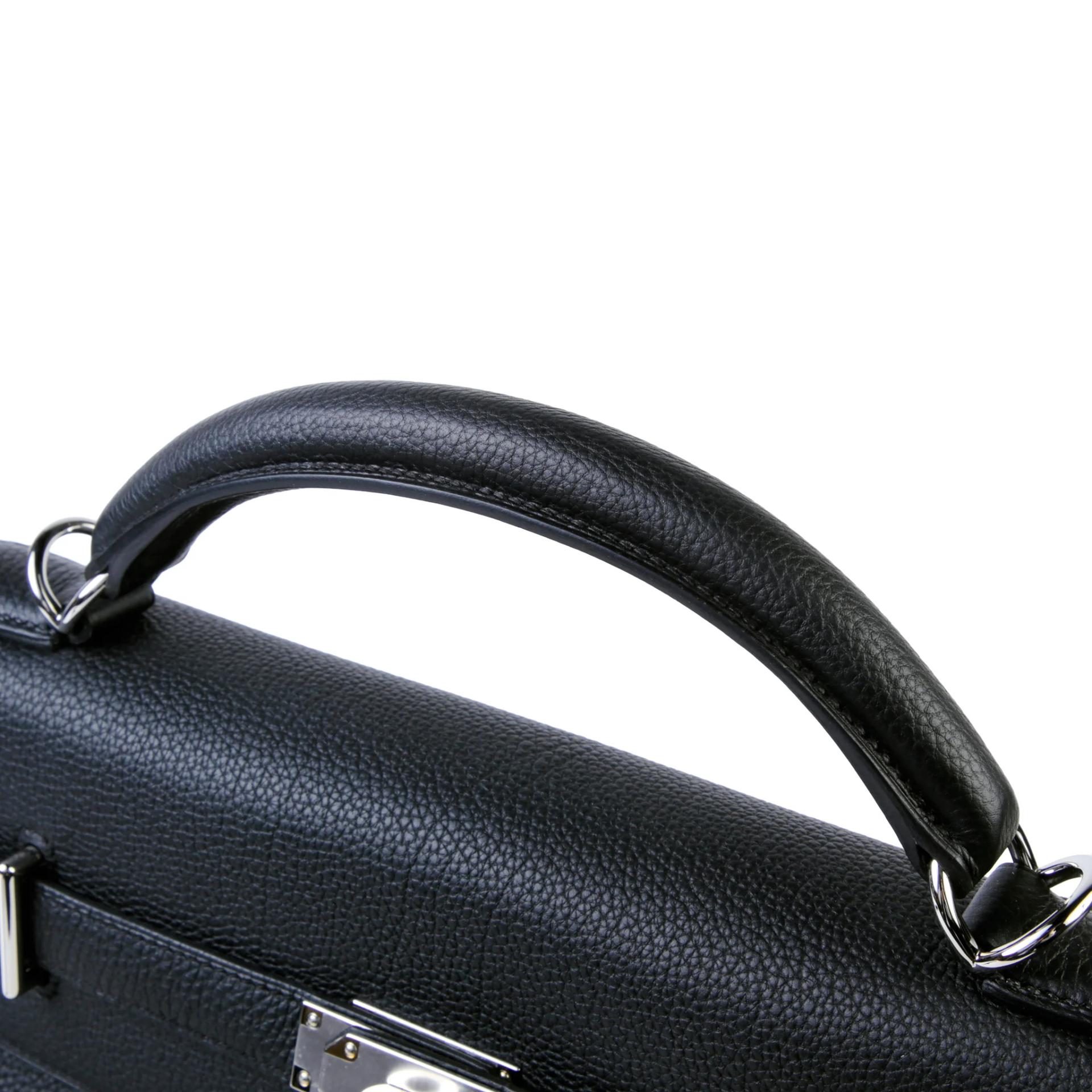 Excellent ( Rank SA ) HERMÈS Kelly 42 Maxi Noir (89) Togo Palladium hardware G (2026) - 3