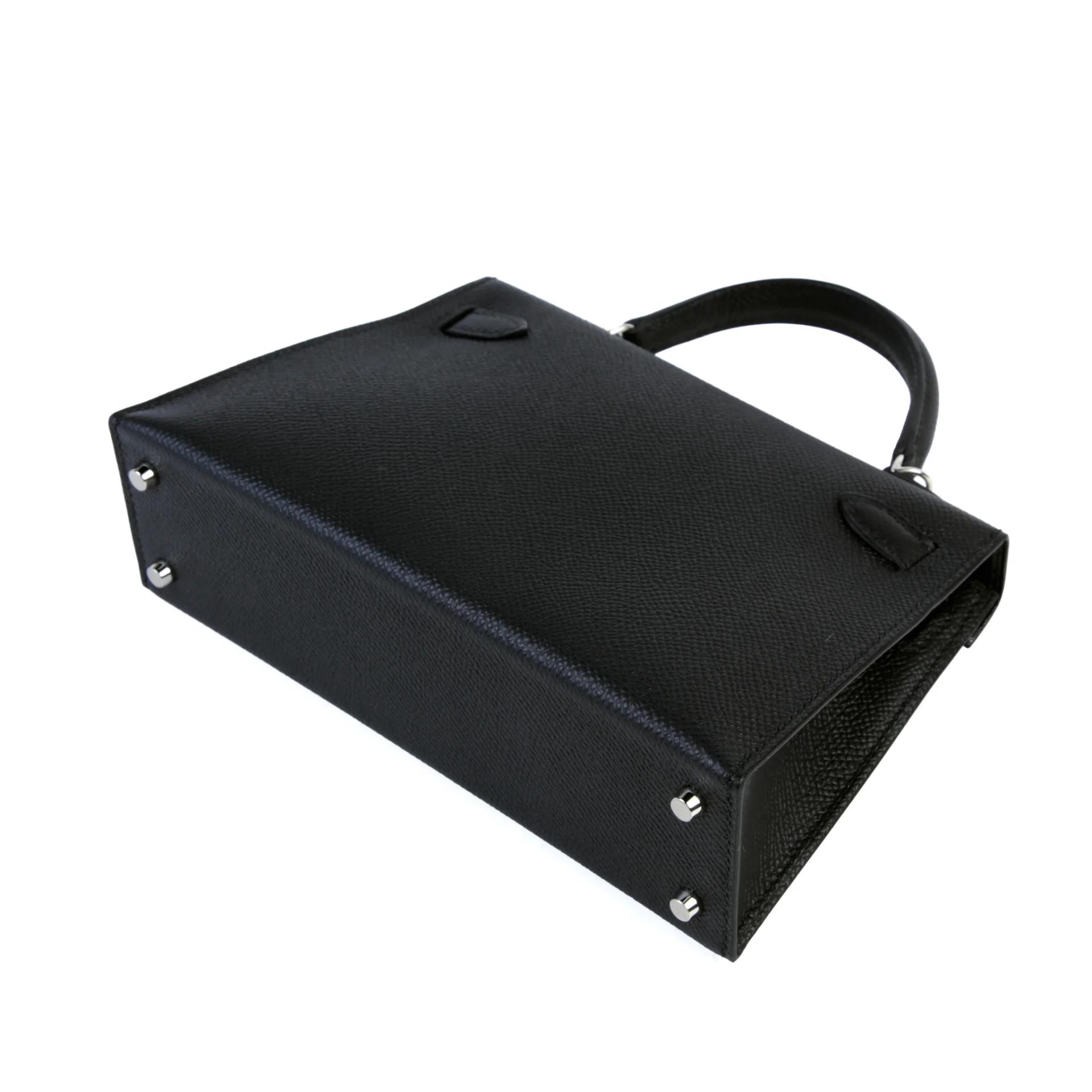 Unused ( Rank NS ) HERMÈS Mini Kelly II Noir (89) Epsom Palladium hardware W (2024) - 7