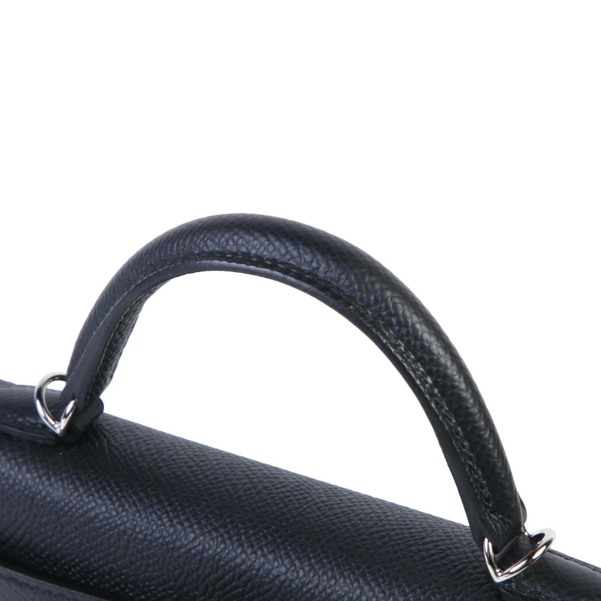 Unused ( Rank NS ) HERMÈS Mini Kelly II Noir (89) Epsom Palladium hardware W (2024) - 3